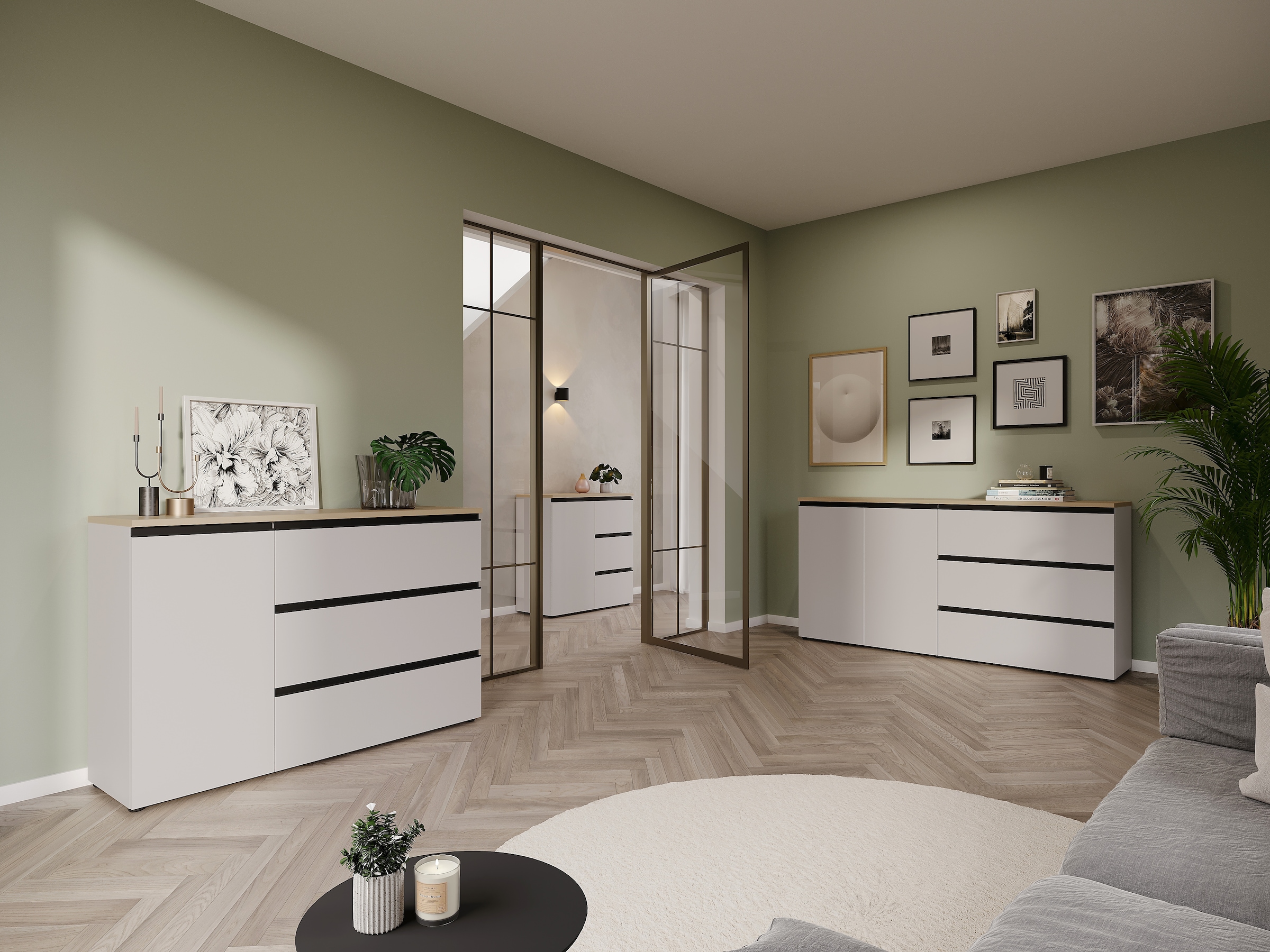 GERMANIA Kommode »Cormano« Breite 90 cm, verstellbare Böden, Soft-close, Made in Germany