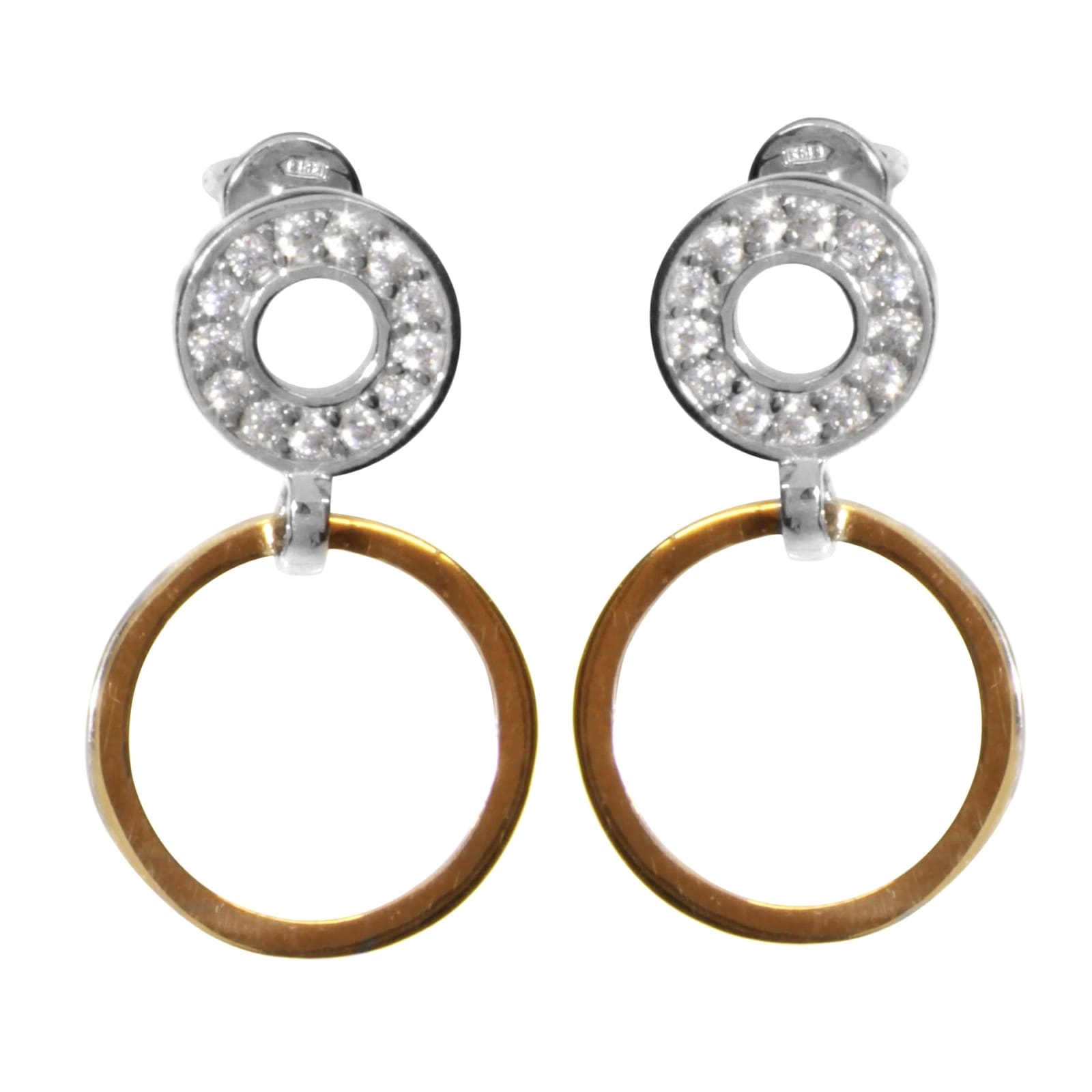 Ostsee-Schmuck Sunny Exklusiv Earrings Silver 925 Gold 585 Size 27