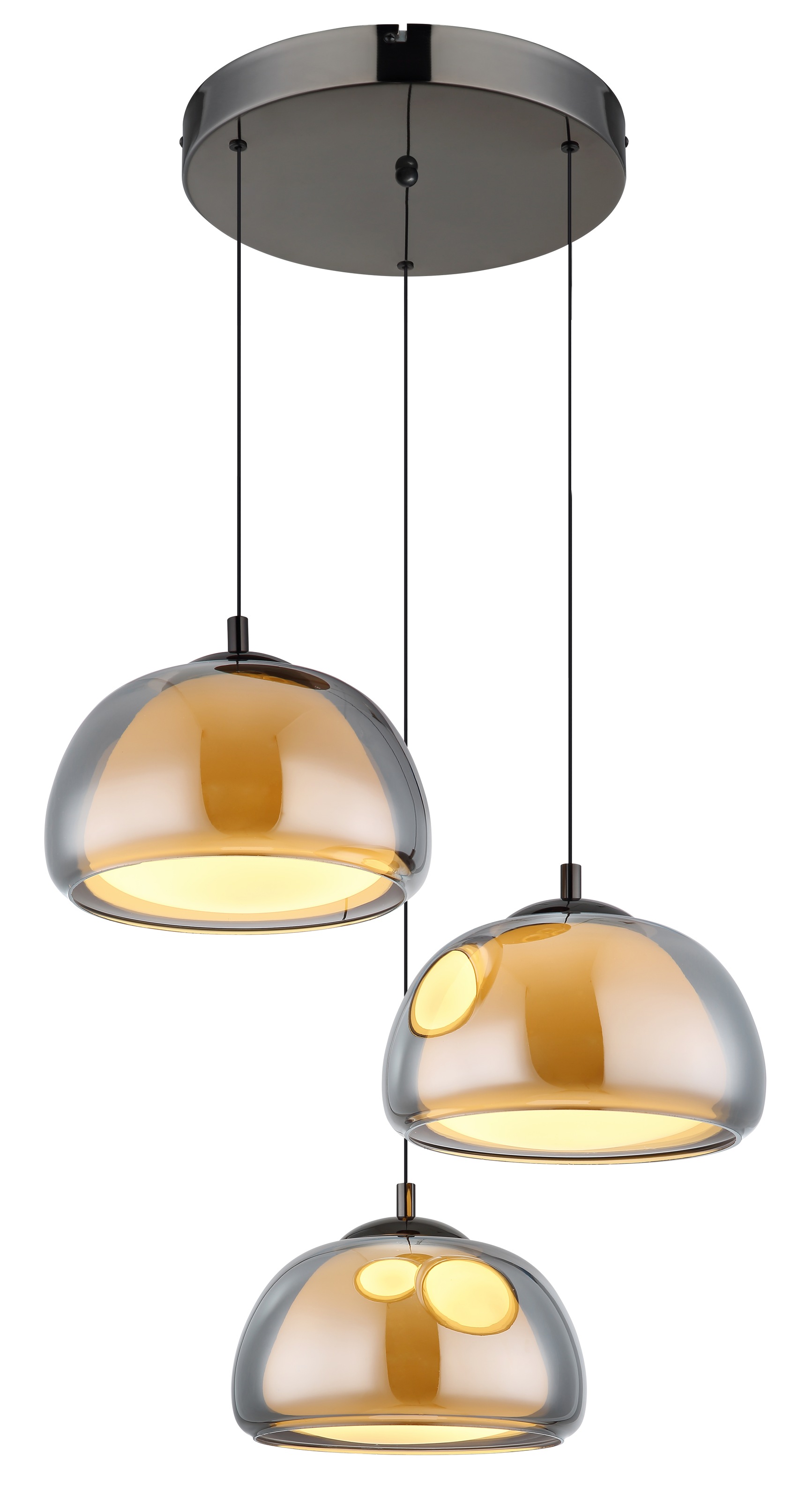 GLOBO LIGHTING Hängeleuchte »AVILA« LED-Modul 1 Stk. Dimmbarer Hängeleuchte schwarz-chrom mit Fernbedienung, smart