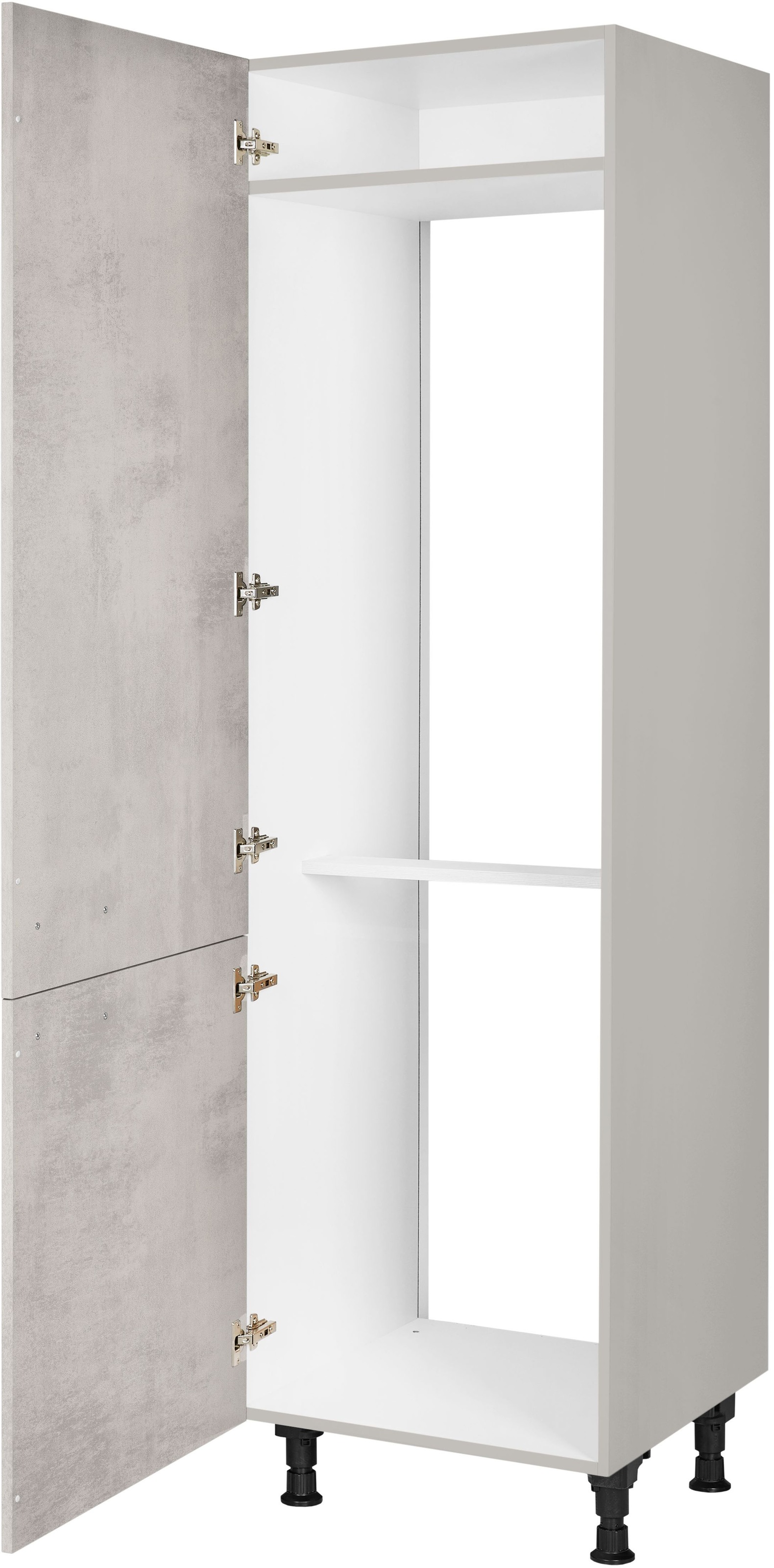 nobilia® Kühlmodul »"Riva", für ein Kühl- und Gefrierschrank, Ausrichtung wählbar«, vormontiert, Ausrichtung wählbar, Breite/Höhe: 60/216,6 cm