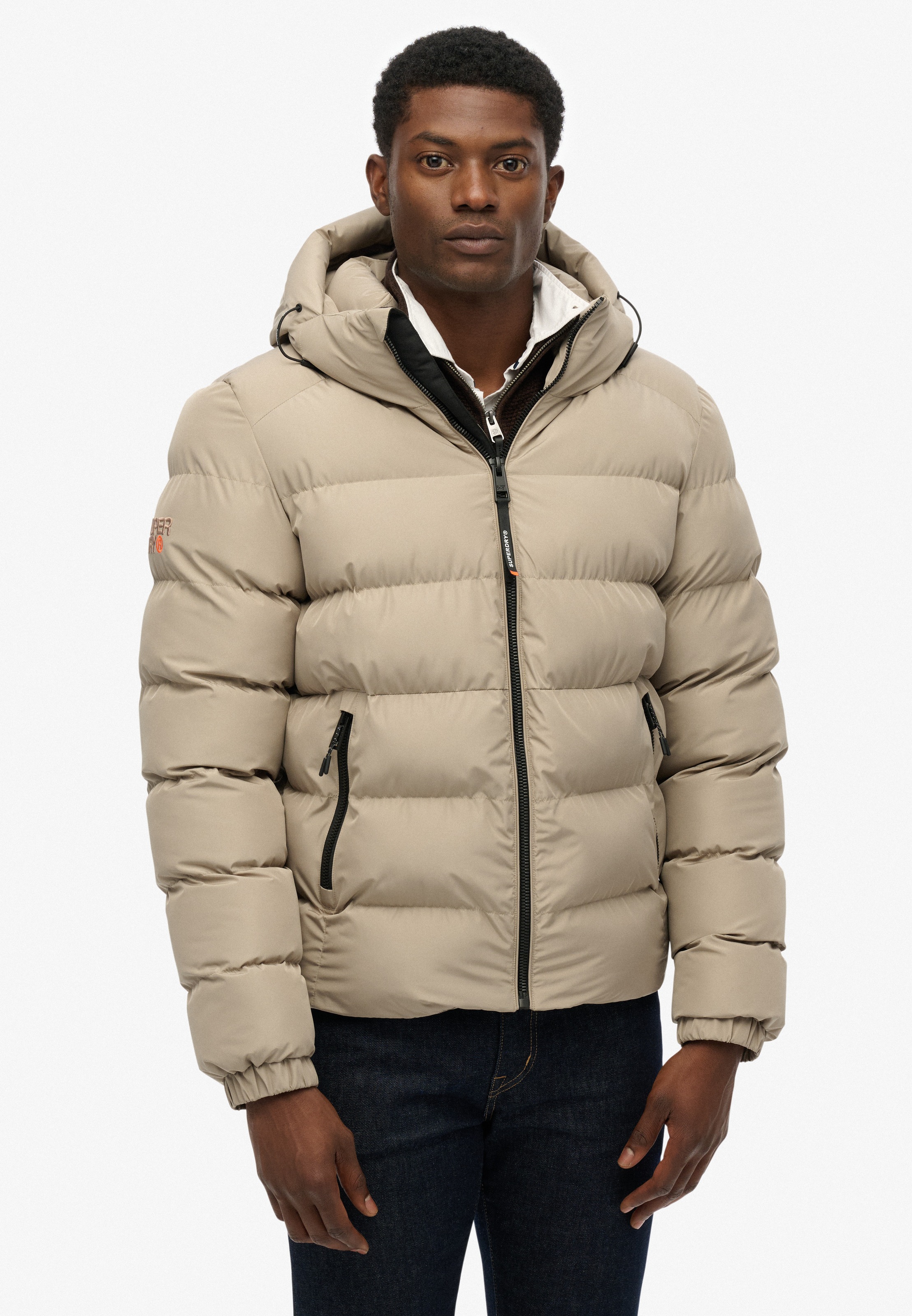 Superdry "HOODED SPORTS PUFFER JACKET" mit Kapuze Kunstfaser, relaxed fit günstig online kaufen