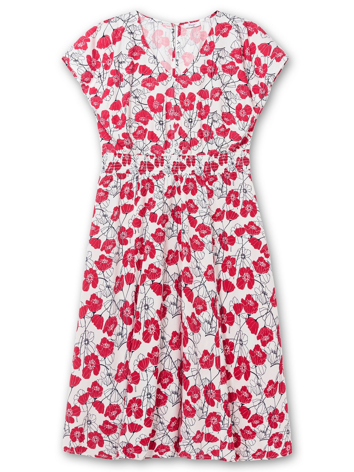 Sheego Druckkleid »Große Größen«, mit Minimalprint und Smokbund