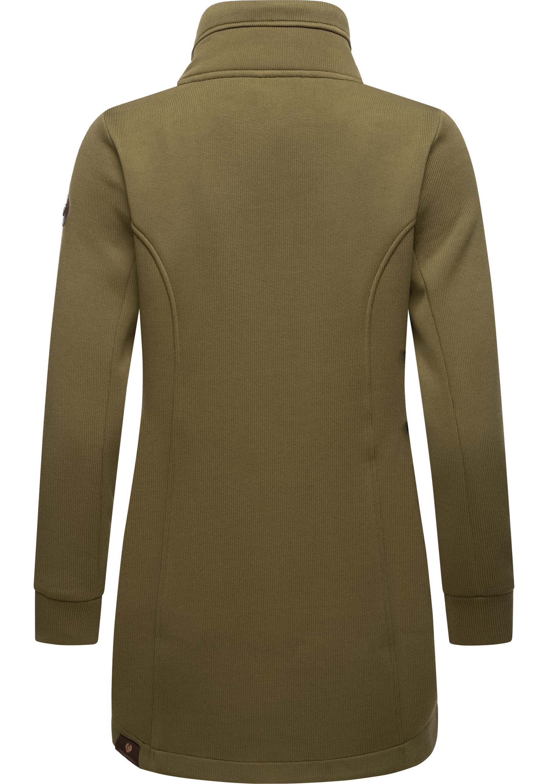 Sweatjacke RAGWEAR "Letrice Bonded", Damen, Gr. XXL (44), grün (olivgrün), Sweatware, Obermaterial:100% Polyester, tailliert Po-bedeckend, hoch geschlossener Ausschnitt, Ärmel ohne Ärmelschlitz normaler Saum, Sweatjacken Sweatjacke, Elegante Zip-Jacke mit 2