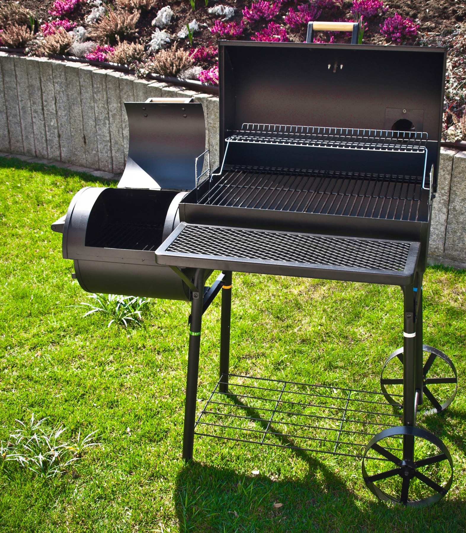 El Fuego Holzkohlegrill Smoker Dakota mit zwei Grillflächen günstig online kaufen