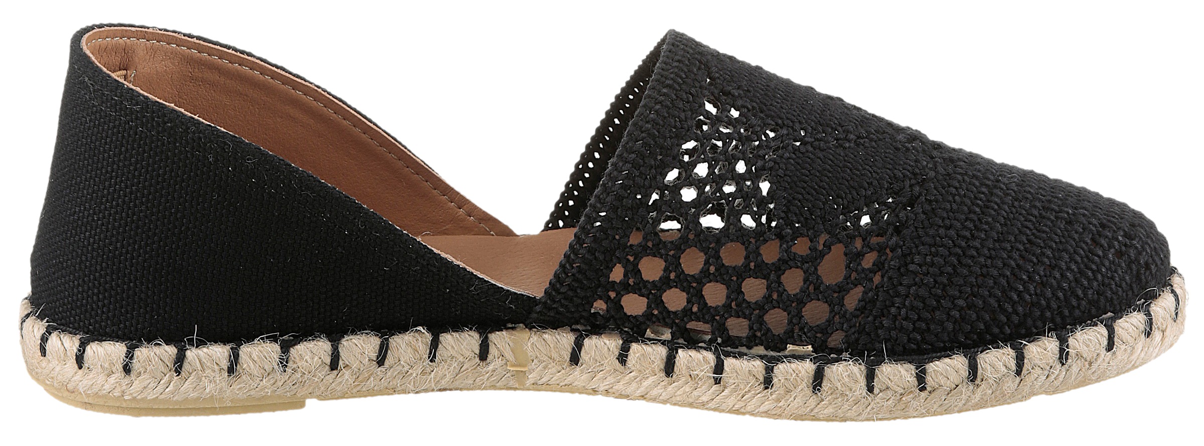 VERBENAS Espadrille »Carmen Crochet-Lino Paris«, Slipper, Sommerschuh, Strandschuh im Häkel-Look