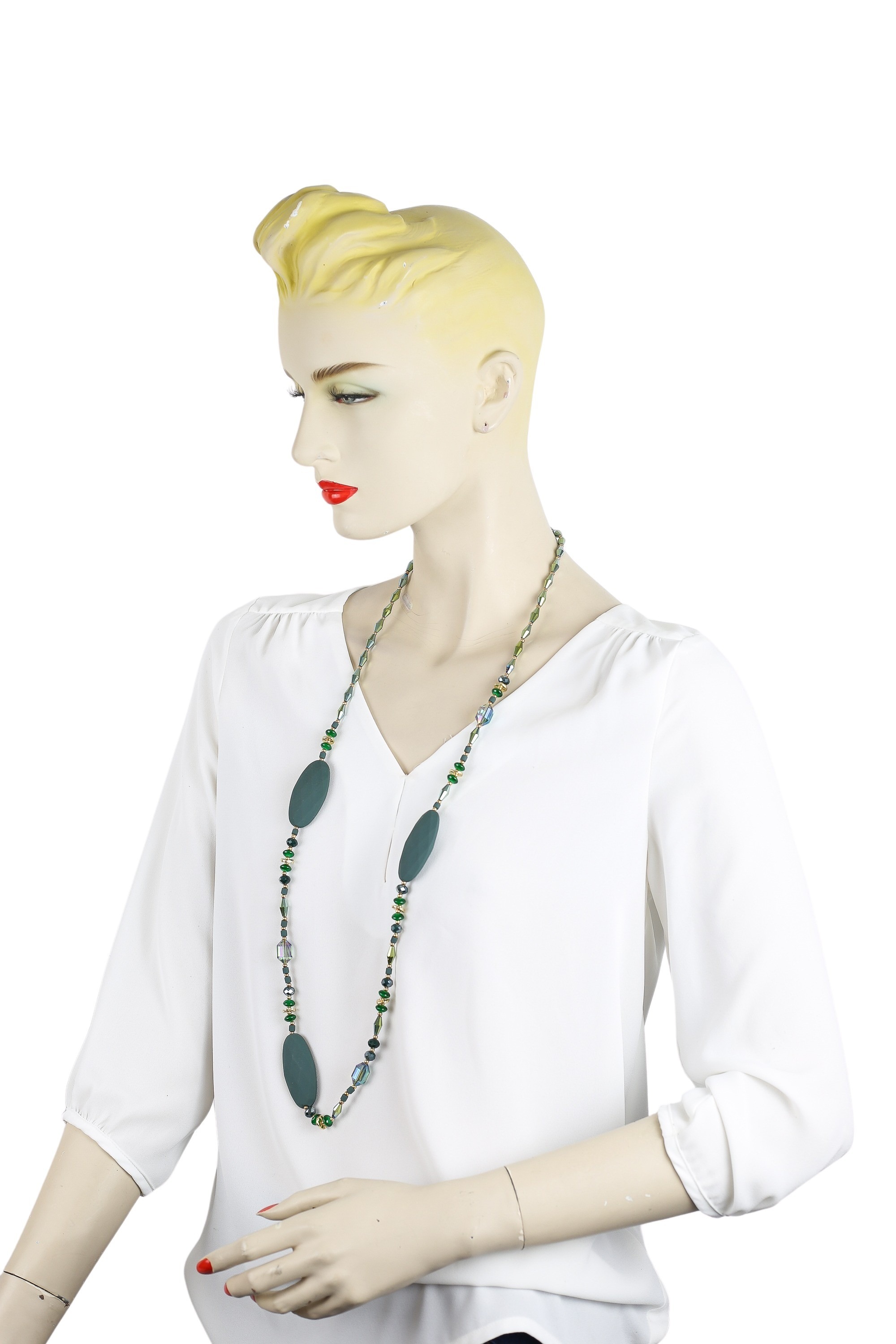 COLLEZIONE ALESSANDRO Lange Kette »Agatha«, mit ovalen facettierten Elementen