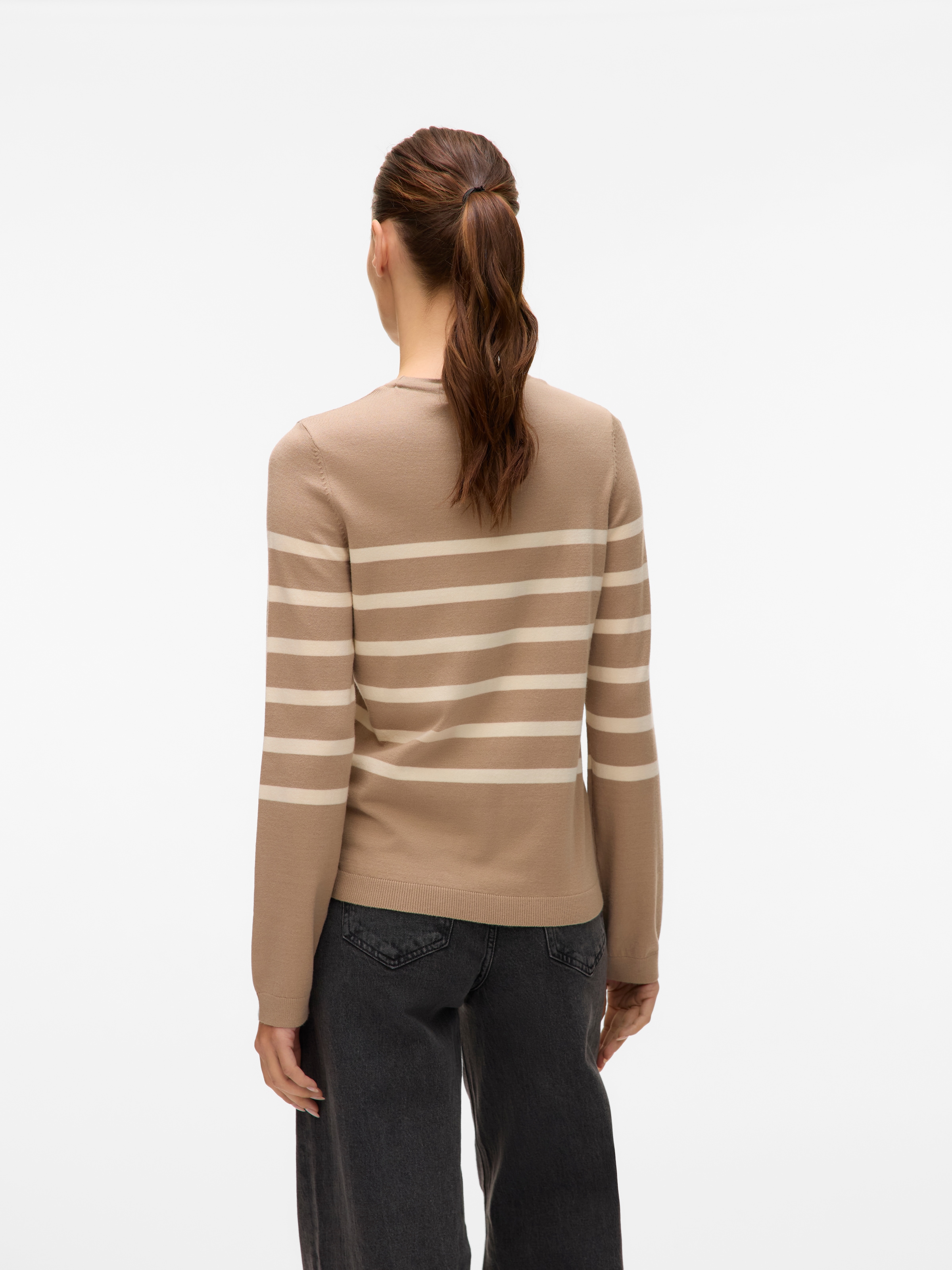 Vero Moda Rundhalspullover »VMSABA PLAIN LS O-NECK PULLOVER GA NOOS«