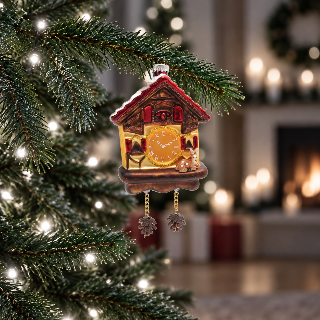 Krebs Glas Lauscha Christbaumschmuck »Kuckucksuhr« Glas, 1 Stück