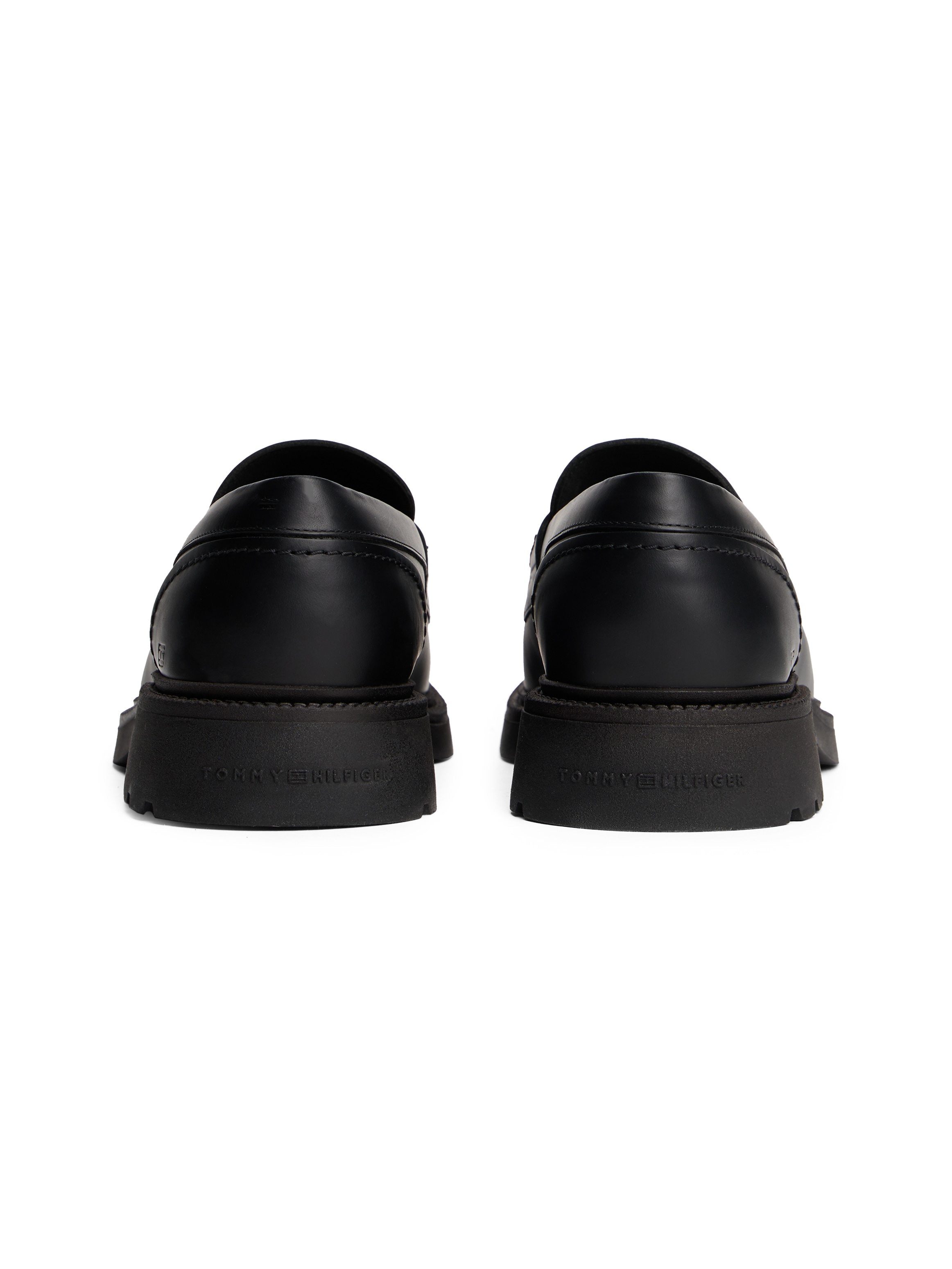 Tommy Hilfiger Slipper »HILFIGER COMFORT LWT LTH LOAFER«, Abendschuh, Loafer, Businessschuh mit abgesteppter Naht