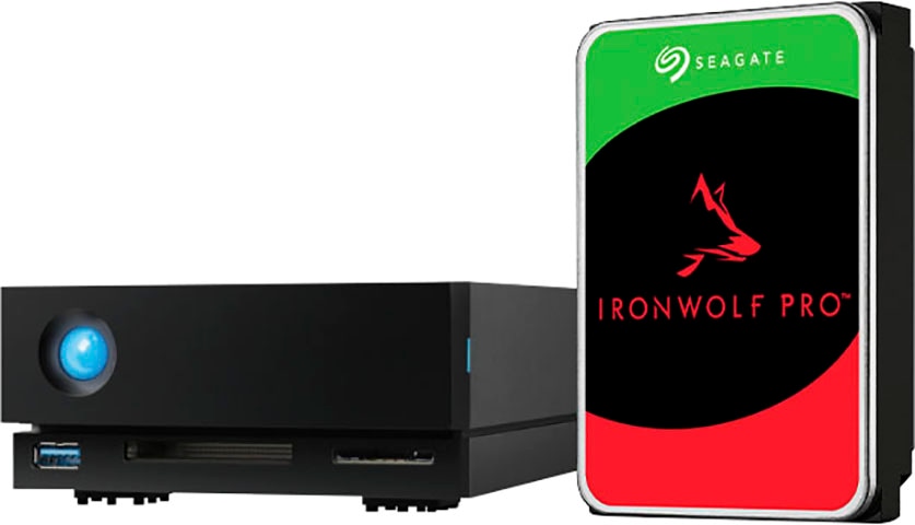 LACIE HDD-NAS-Festplatte "1big Dock", 10 TB, schwarz, Festplatten