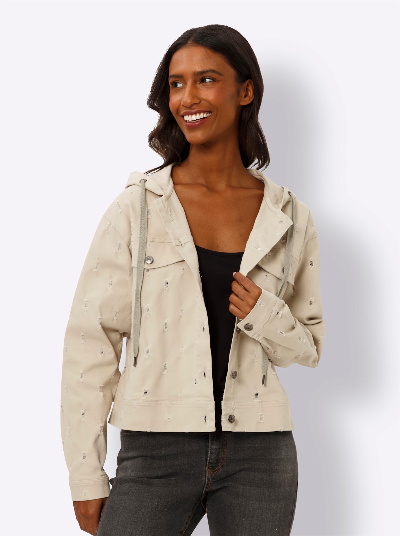 heine Langjacke, mit Kapuze