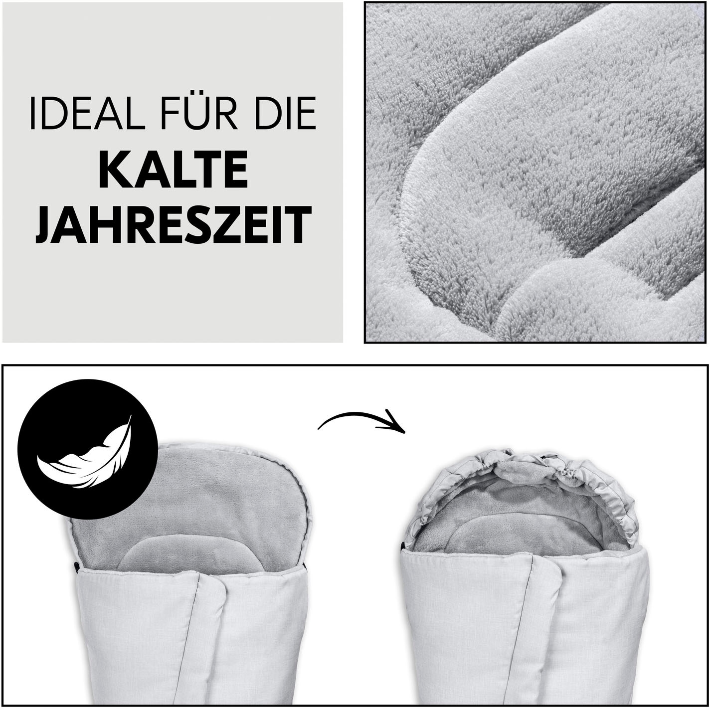 Hauck Fußsack »Pushchair Footmuff Winter, grey«