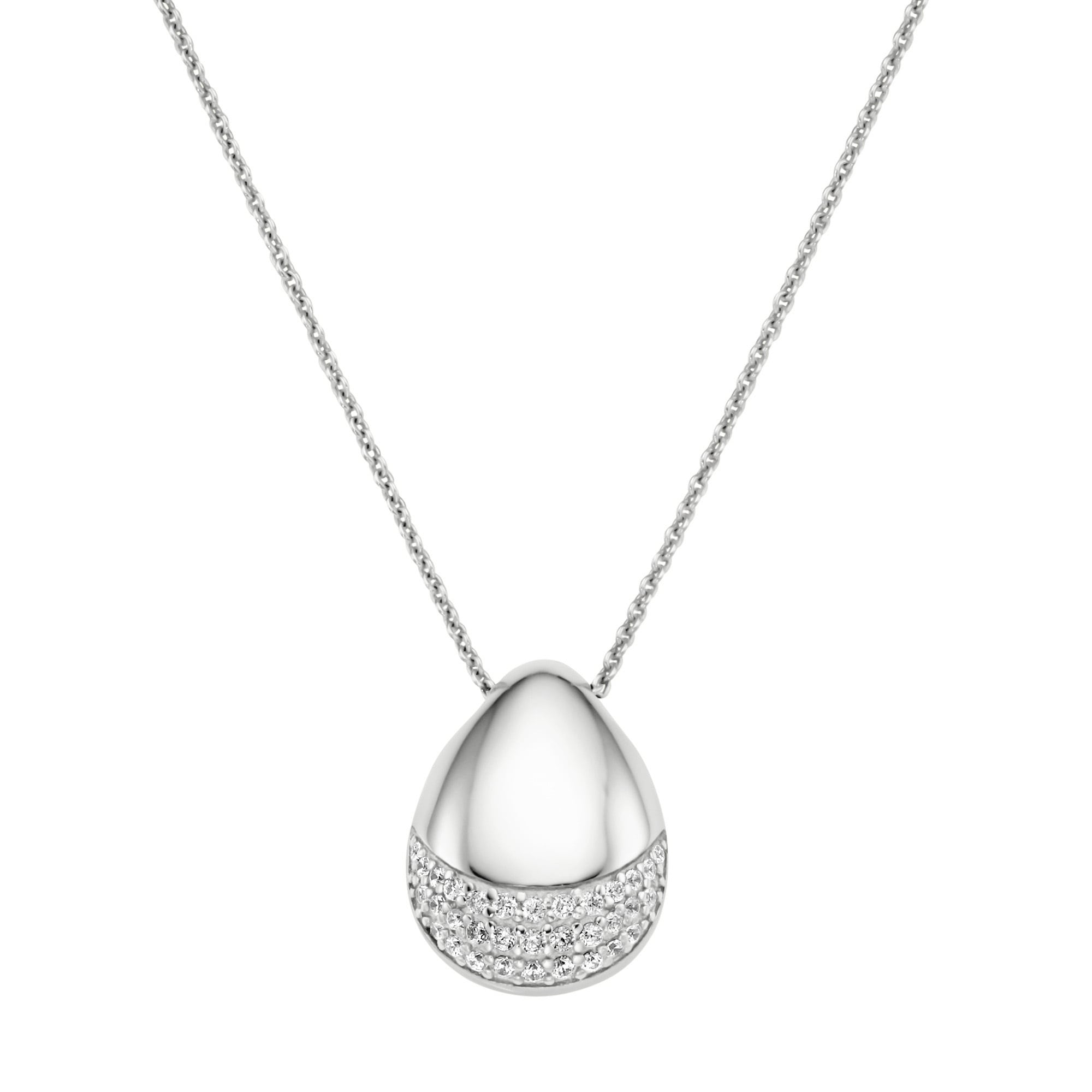 GIORGIO MARTELLO MILANO Kette mit Anhänger »Anhänger mit weißen Zirkonia, Silber 925«