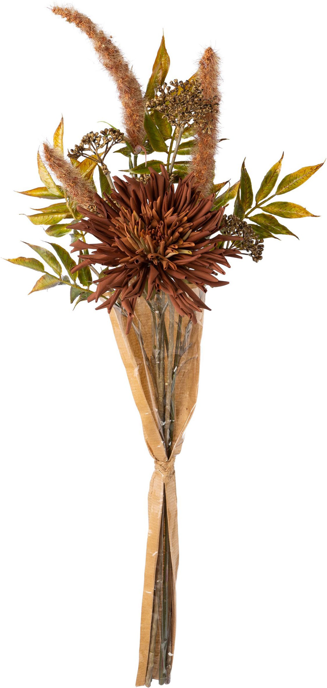 Creativ green Kunstblumenstrauß »Dahlienstrauß in Vase« in eleganter Farbgebung