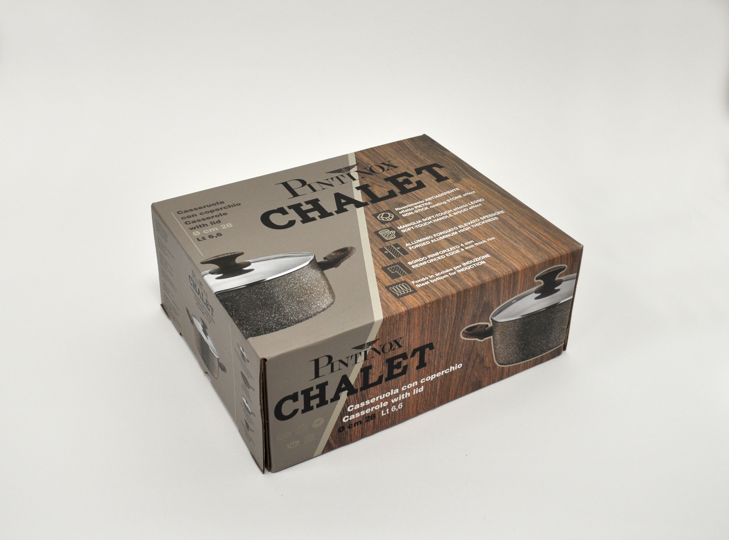 PINTINOX Kochtopf »Pinti Chalet«, Aluminium-Kunststoff, Stein-Optik, Induktion