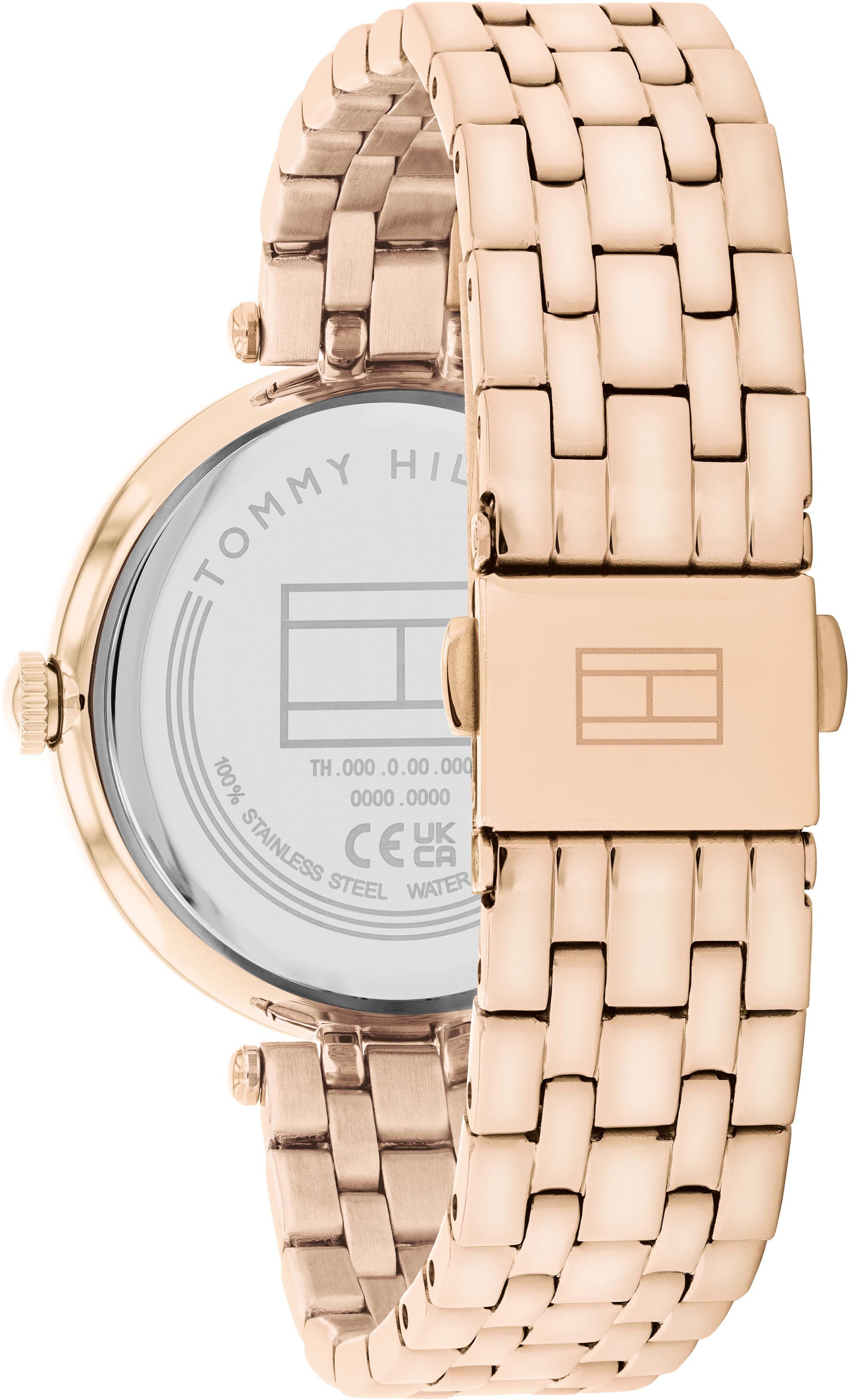 Tommy Hilfiger Quarzuhr »NATALIE«, Armbanduhr, Damenuhr, Glaskristalle, Edelstahlarmband