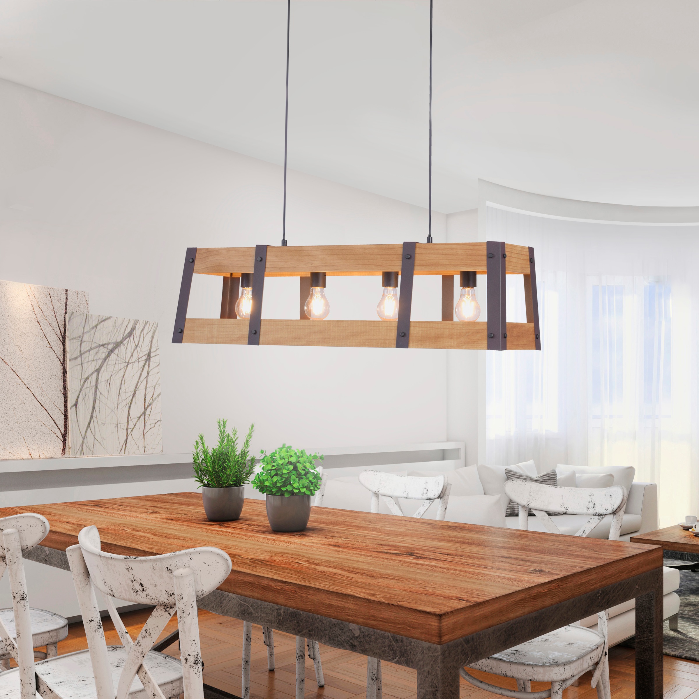 JUST LIGHT Pendelleuchte »CRATE«,