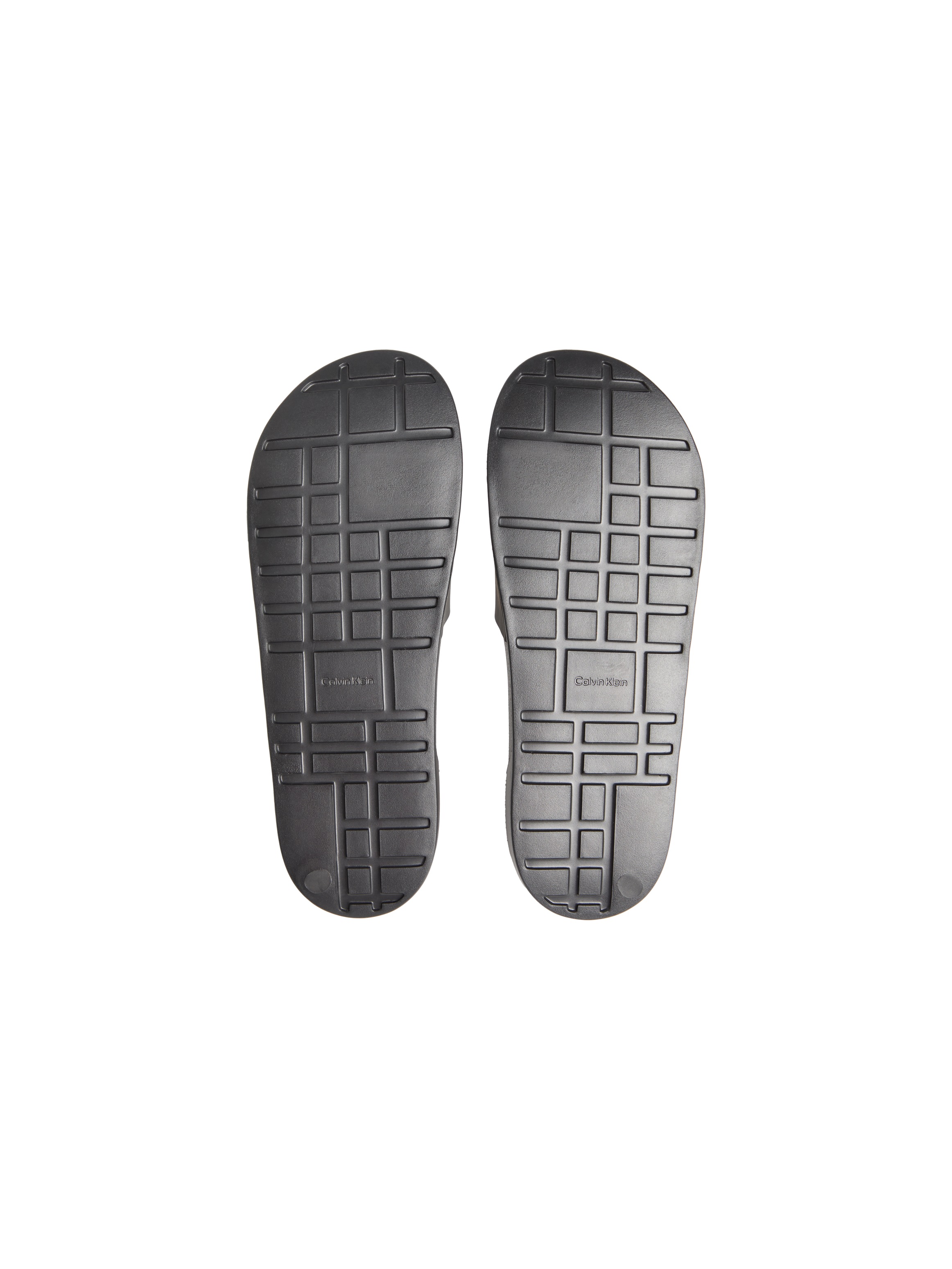 Badepantolette CALVIN KLEIN "ESS SLIDE MONOBRAND CV", Damen, Gr. 44, schwarz, Synthetik, unifarben, Basic, Schuhe, Strandschuh, Pool Slides, Flat, Sommerschuh, Pantolette mit Logo 2