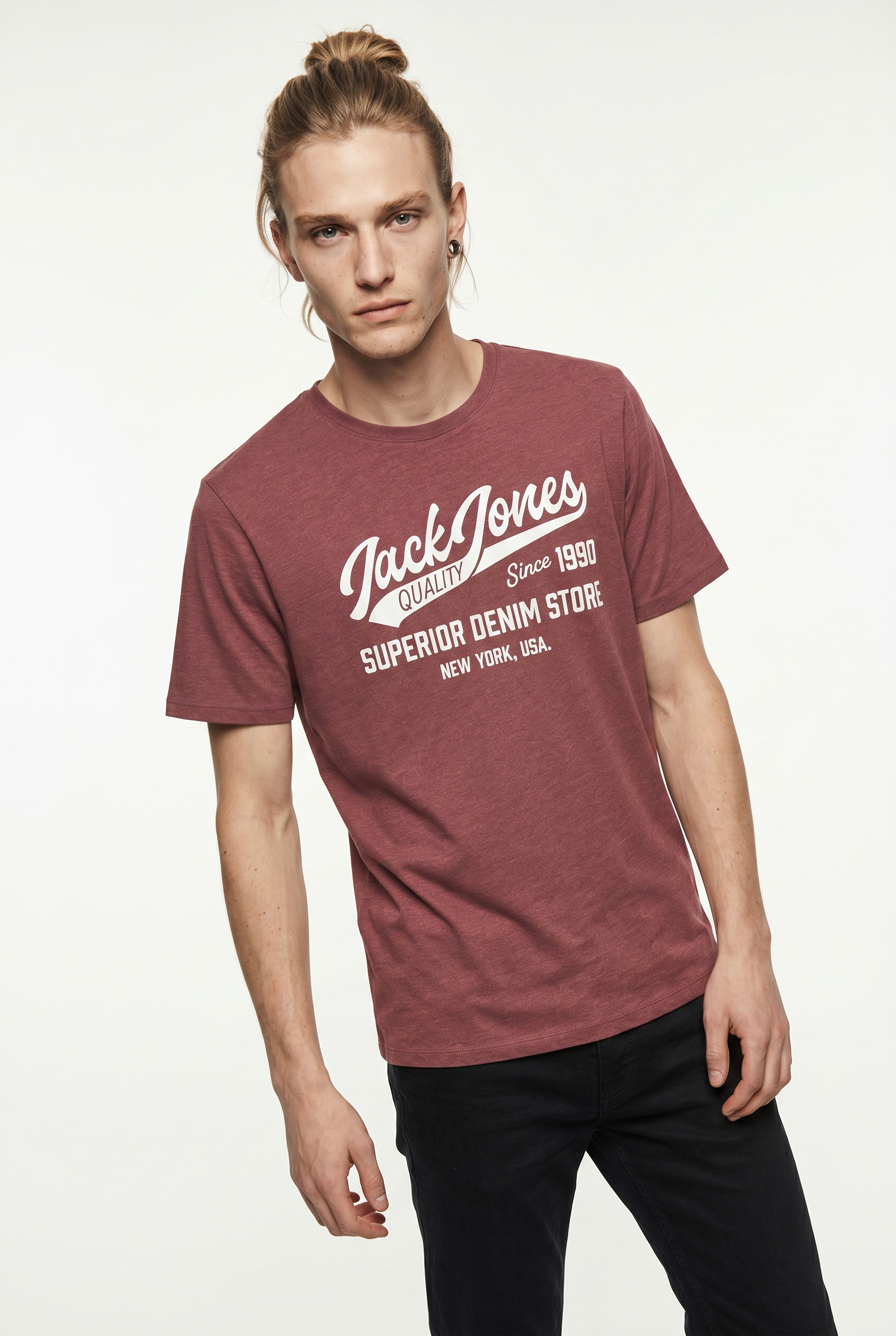 Jack & Jones T-Shirt "Jjelogo Tee Ss O-Neck 2 Col AW26 Sn" Baumwolle, Regular Fit
