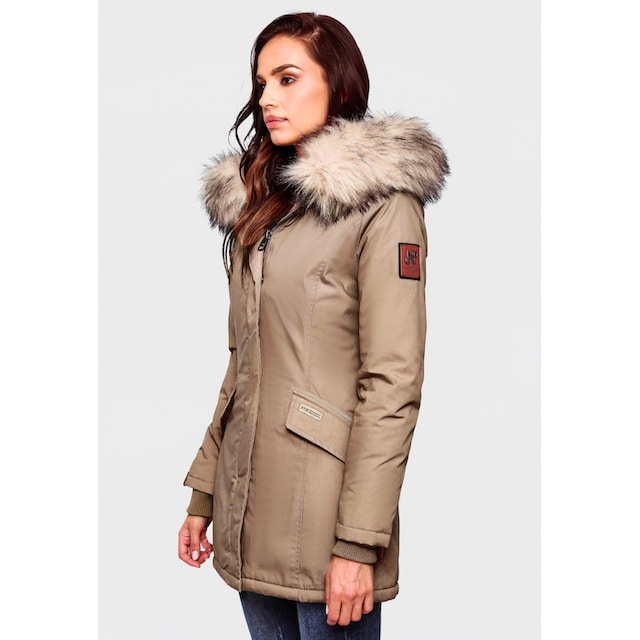 Navahoo Wintermantel »Cristal«, stylischer Damen Winterparka mit Kunstfell-Kapuze  für kaufen | BAUR