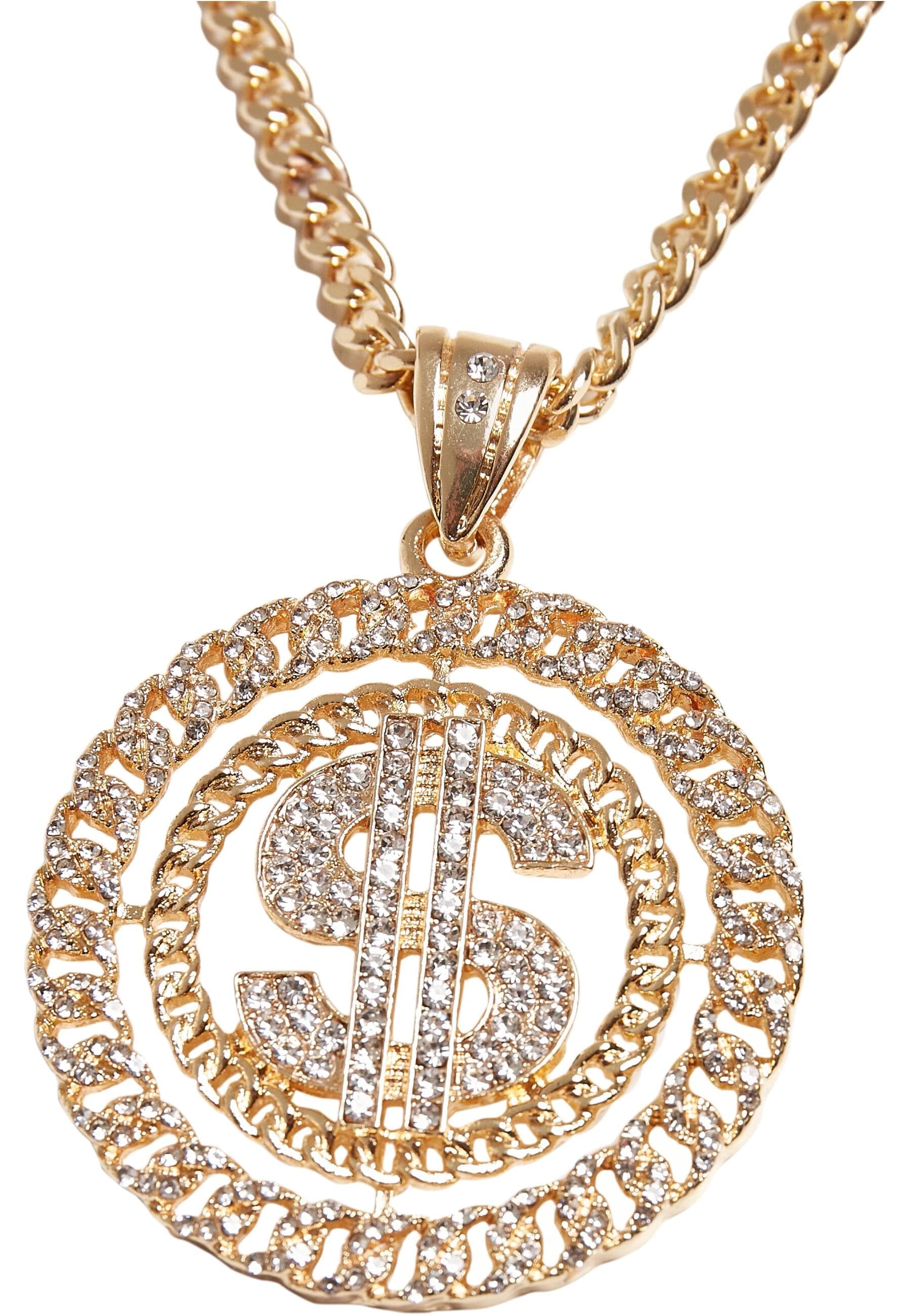 URBAN CLASSICS Edelstahlkette »Urban Classics Unisex Dollar Diamond Necklace«