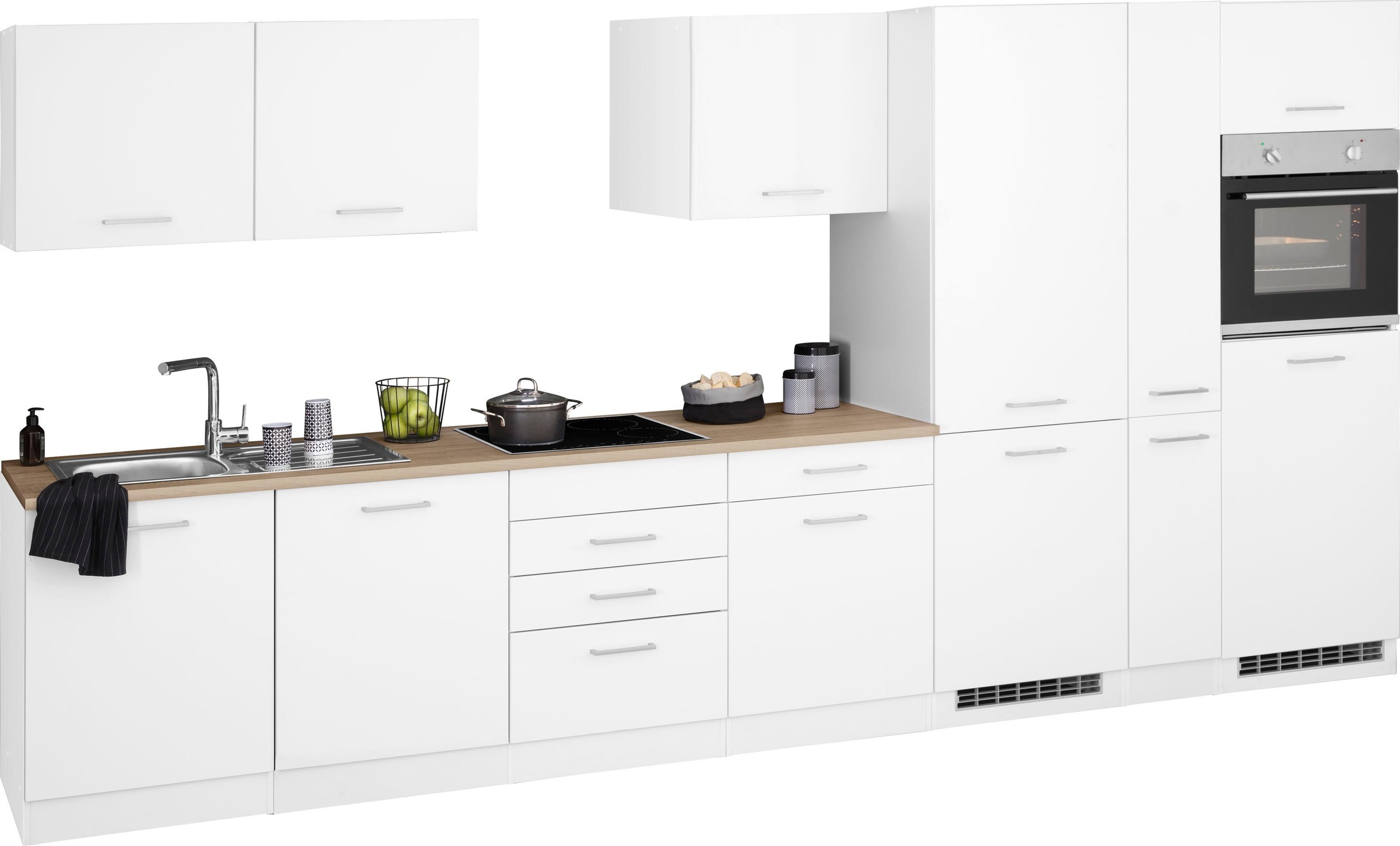 KOCHSTATION Küchenzeile "KS-Visby", ohne E-Geräte, Breite 390 cm für Kühl/G günstig online kaufen