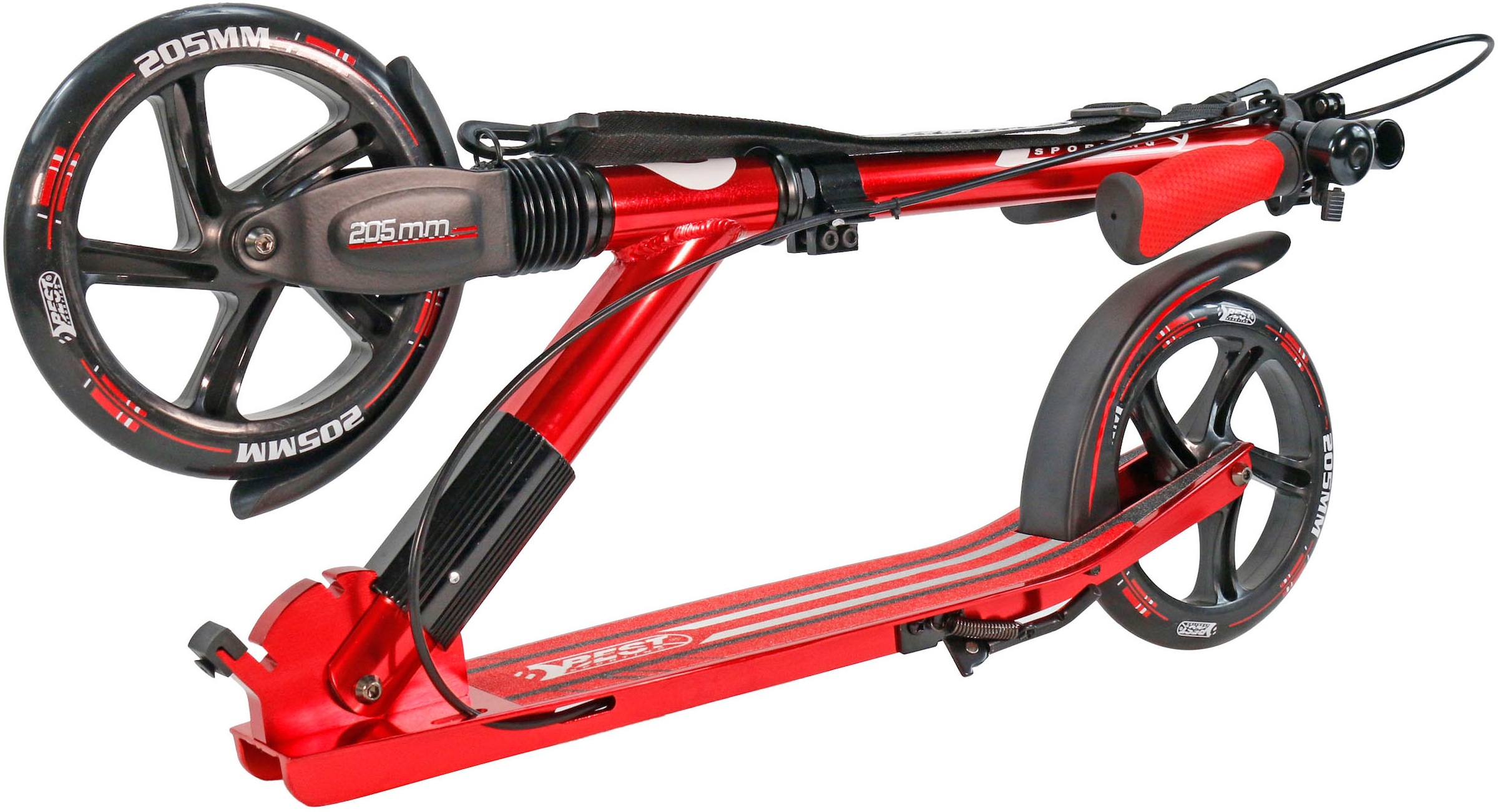 Best Sporting Cityroller »City-Scooter schwarz rot«