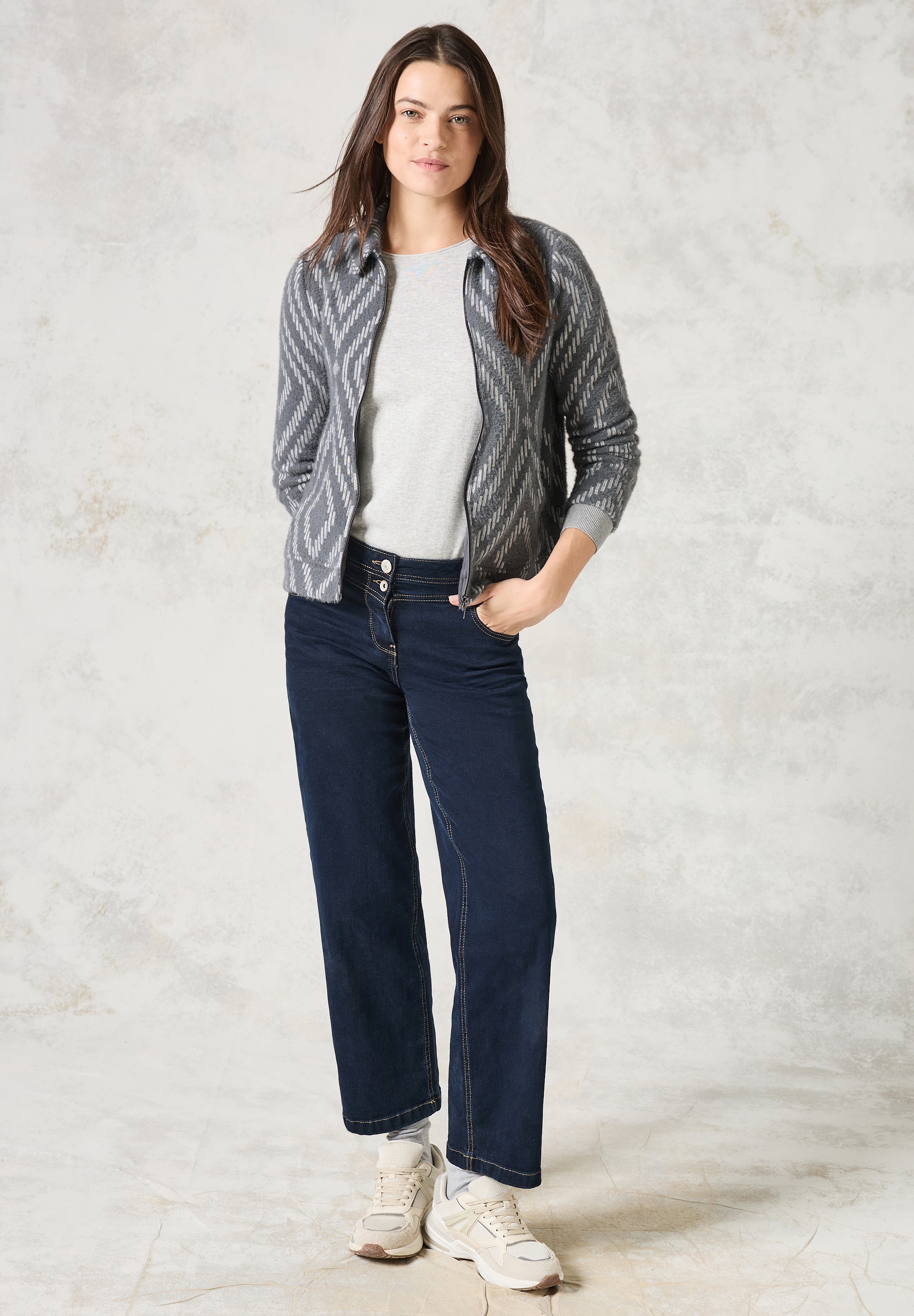 Cecil Cardigan, aus softem Materialmix