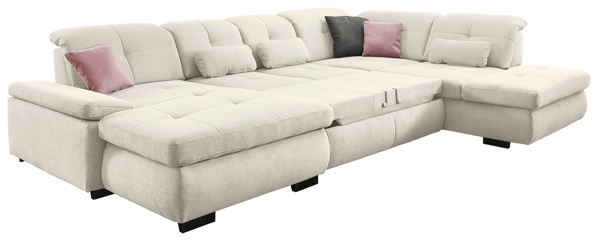 Thumbnail - Die PlanBar Ecksofa "MP-IN16012 L-Form, mit Federkern-Polsterung", inkl. Sitztiefenverstellung wahlweise mit weiteren Fu...