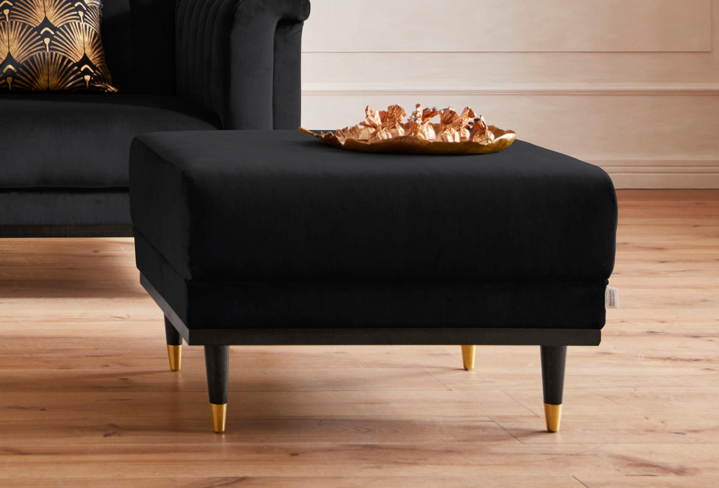 Home affaire Hocker "Chamby", mit Holzrahmen unten günstig online kaufen