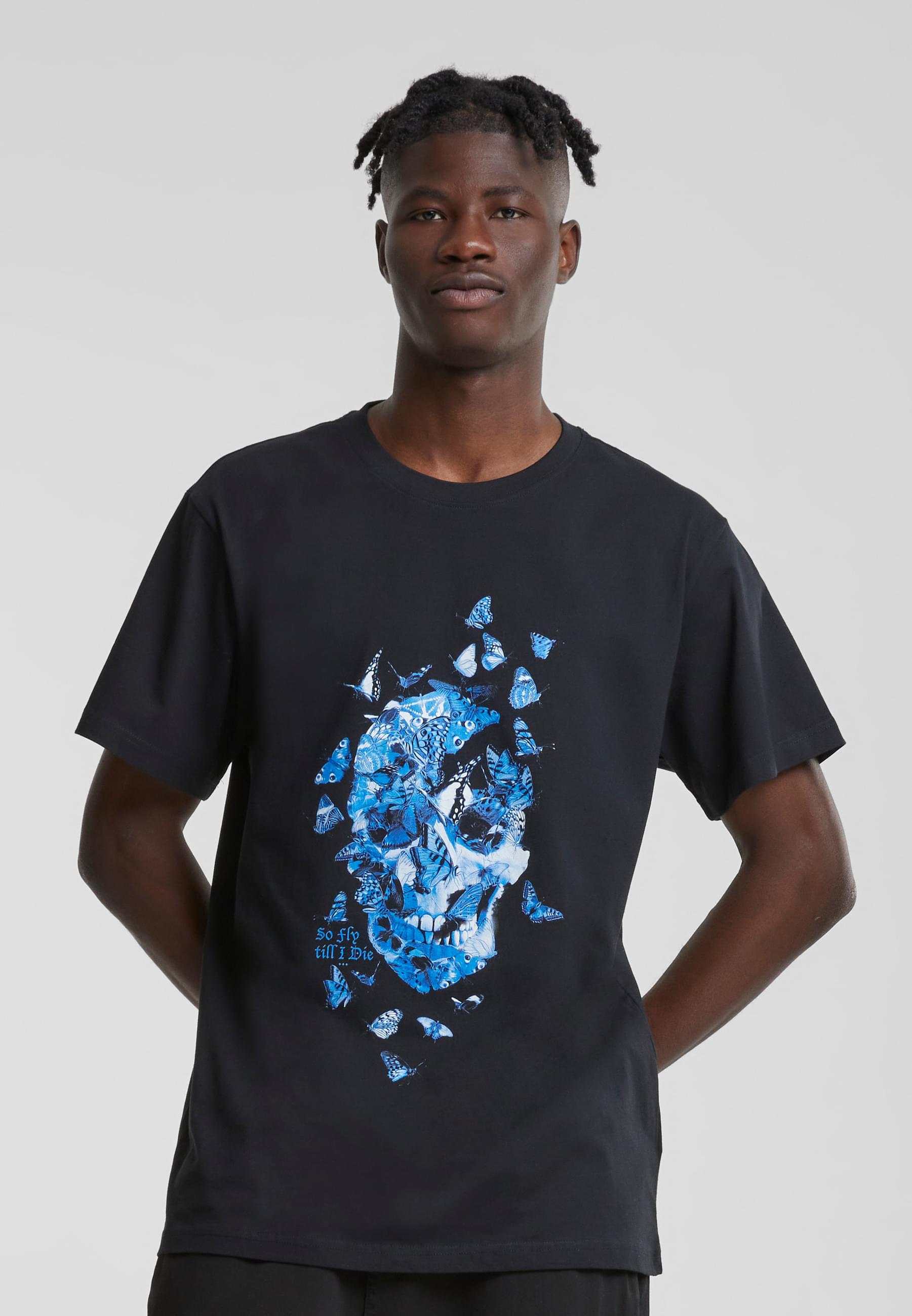 Thumbnail - MisterTee T-Shirt "MisterTee Herren Butterfly Skull Tee" 1 Stk.