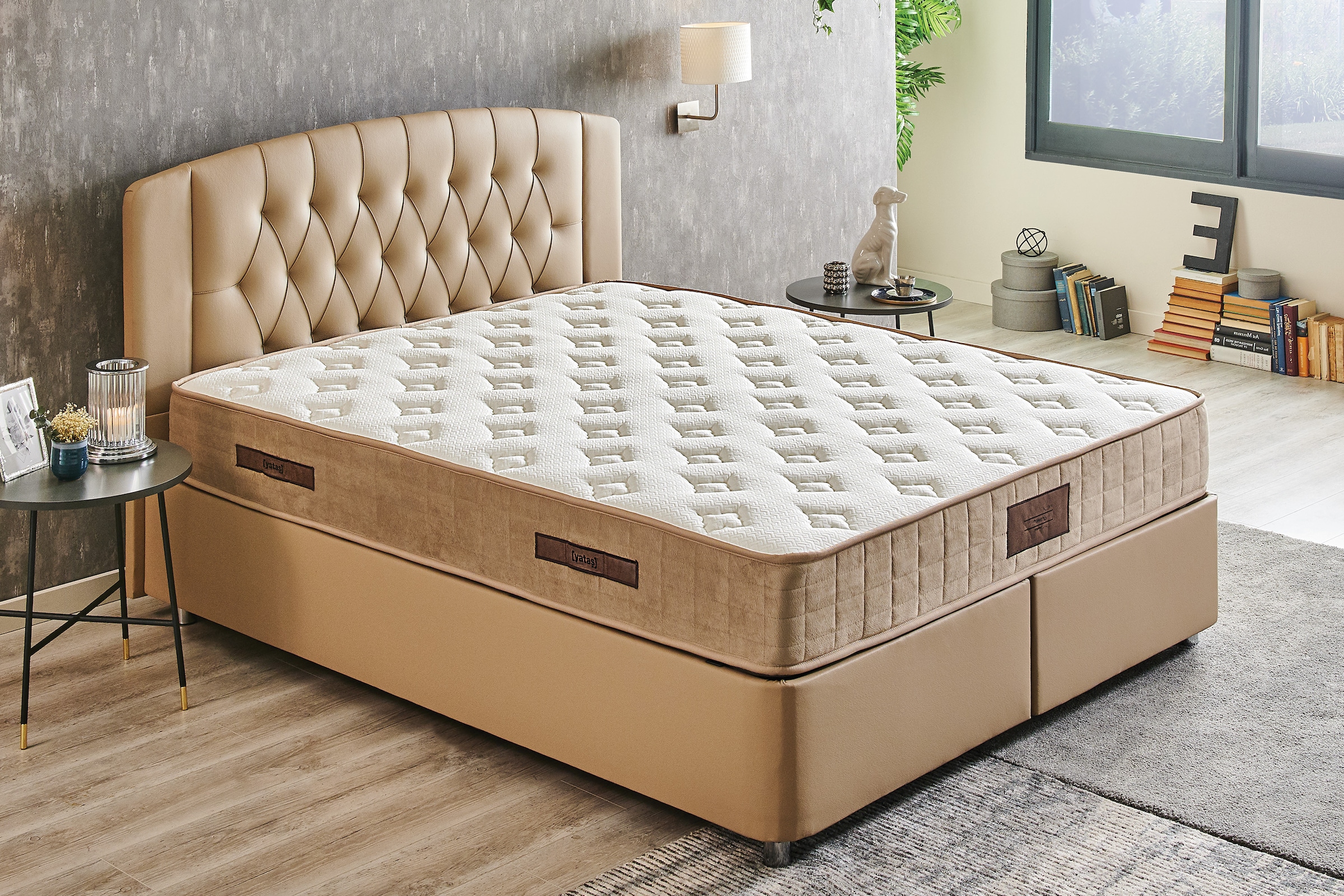 Yatas Bedding Bonnellfederkernmatratze "Majestät Luxus, Matratze 90x200, 14 günstig online kaufen