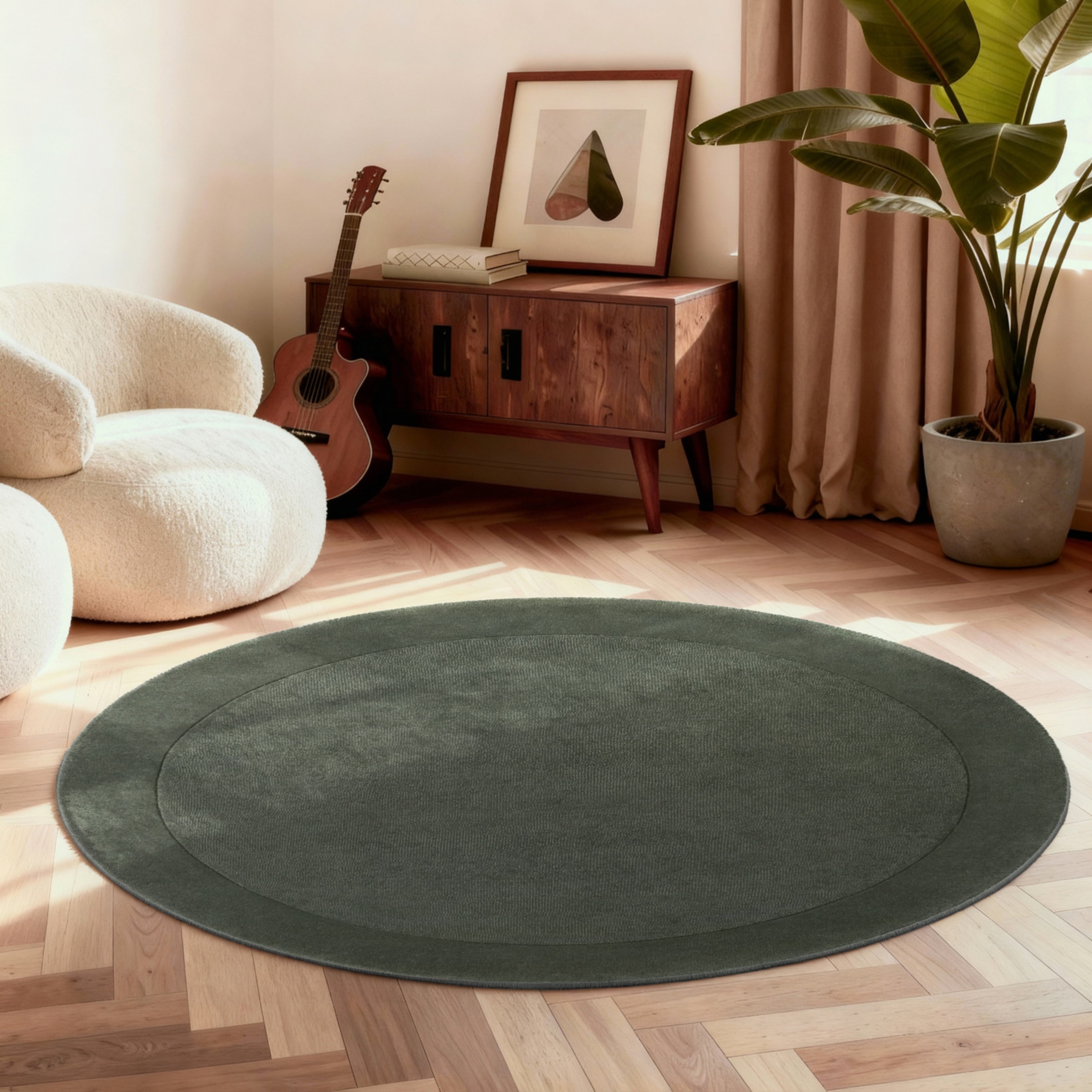 Villeroy & Boch Teppich "Wollteppich Kari" rund 17 mm Höhe Handgewebt, Woll günstig online kaufen