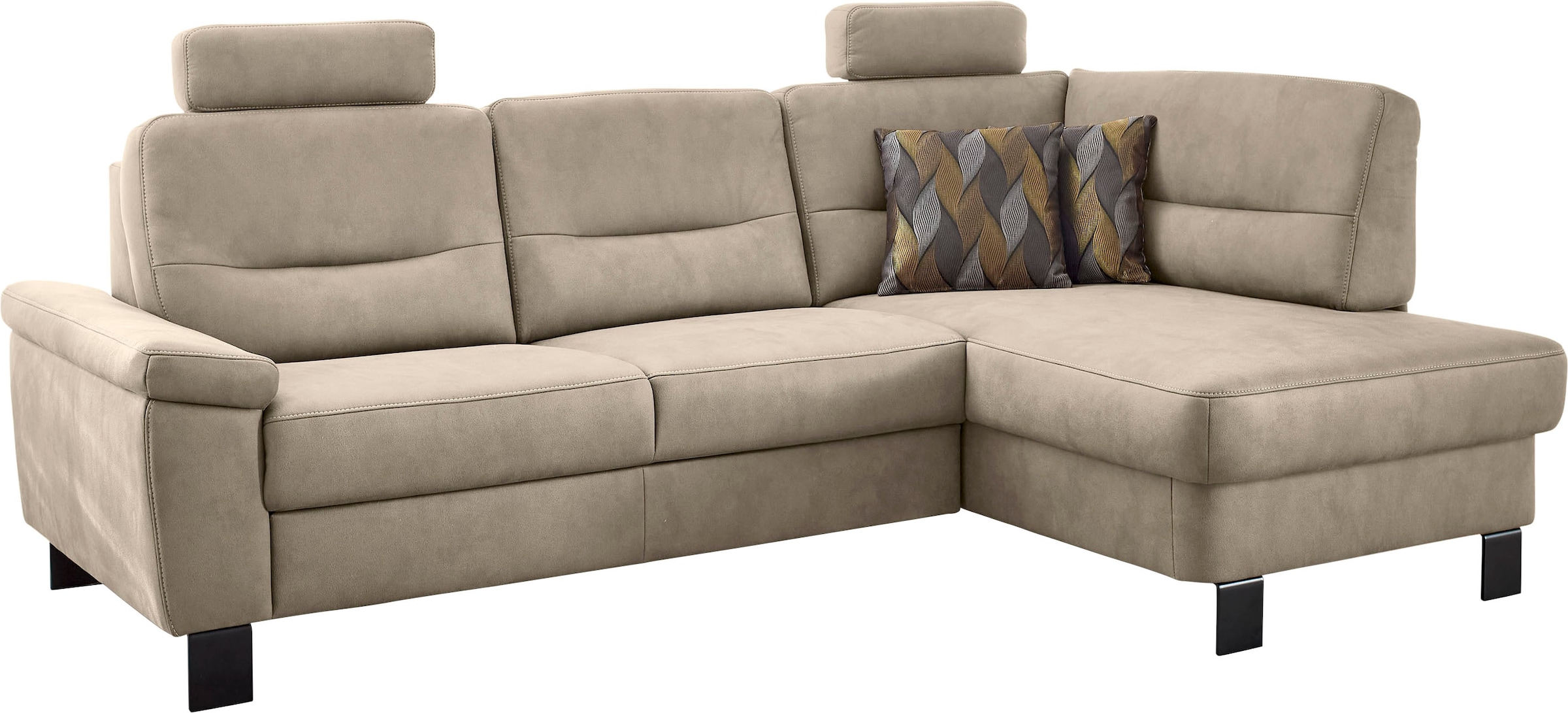 Die PlanBar Ecksofa "PP-PF23172 L-Form, Breite 244 cm" Eckgarnitur mit besonders kleinem Stellmaß ca. 160 x 244 cm