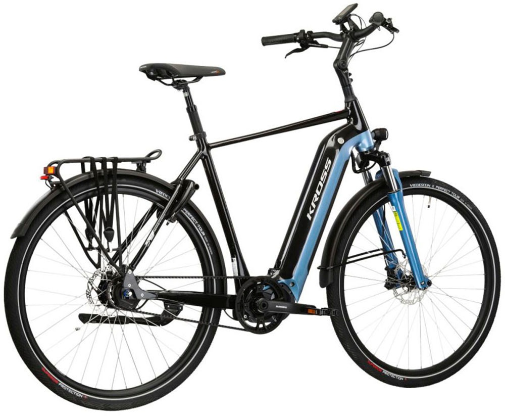 Kross »E-Citybike Herren Sentio 6.0 28" grün« 8 Gang Shimano Nexus Schaltwerk Nabenschaltung Mittelmotor 250 W Pedelec, Elektrofahrrad für Damen und Herren