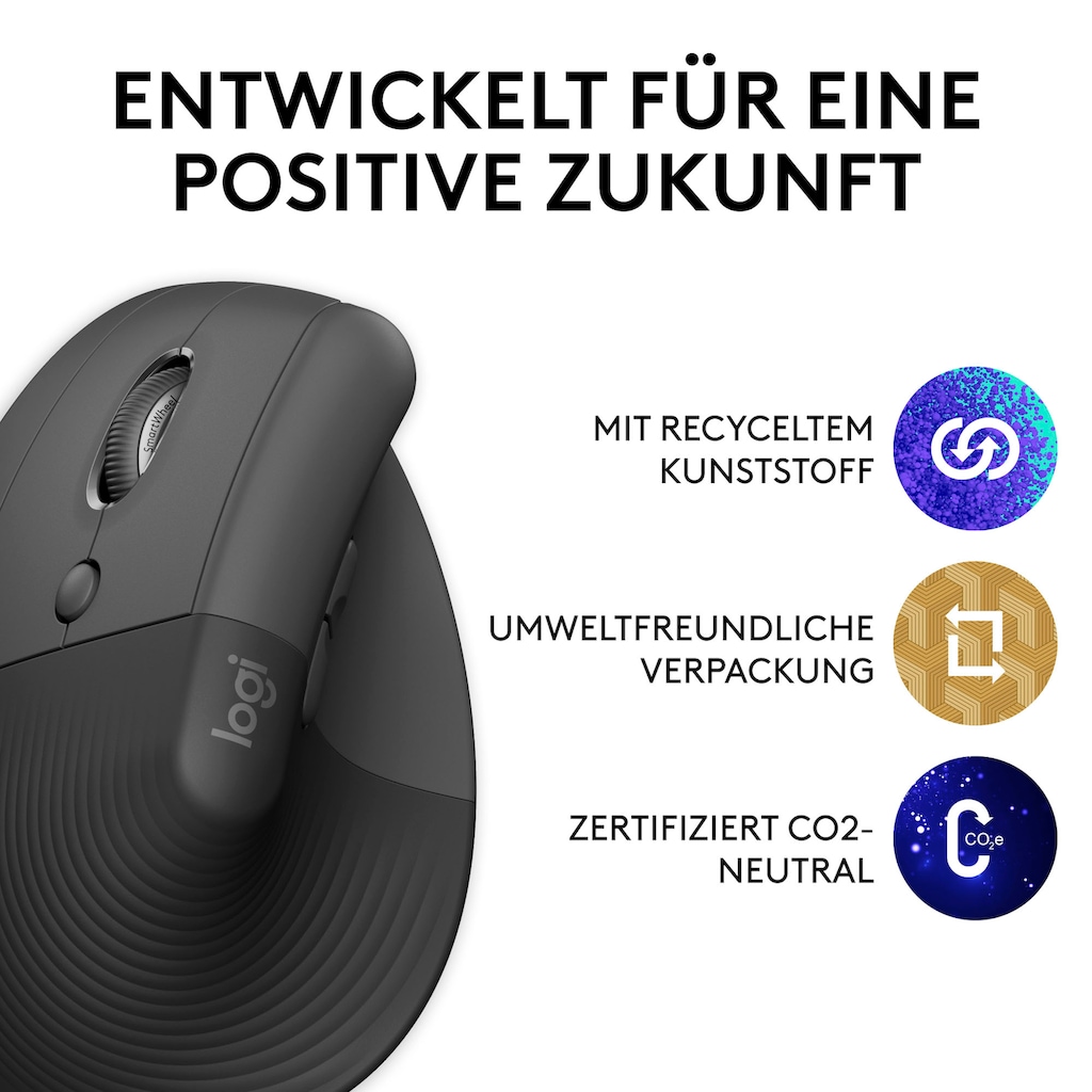 Logitech ergonomische Maus »Lift Left Vertical«, Bluetooth