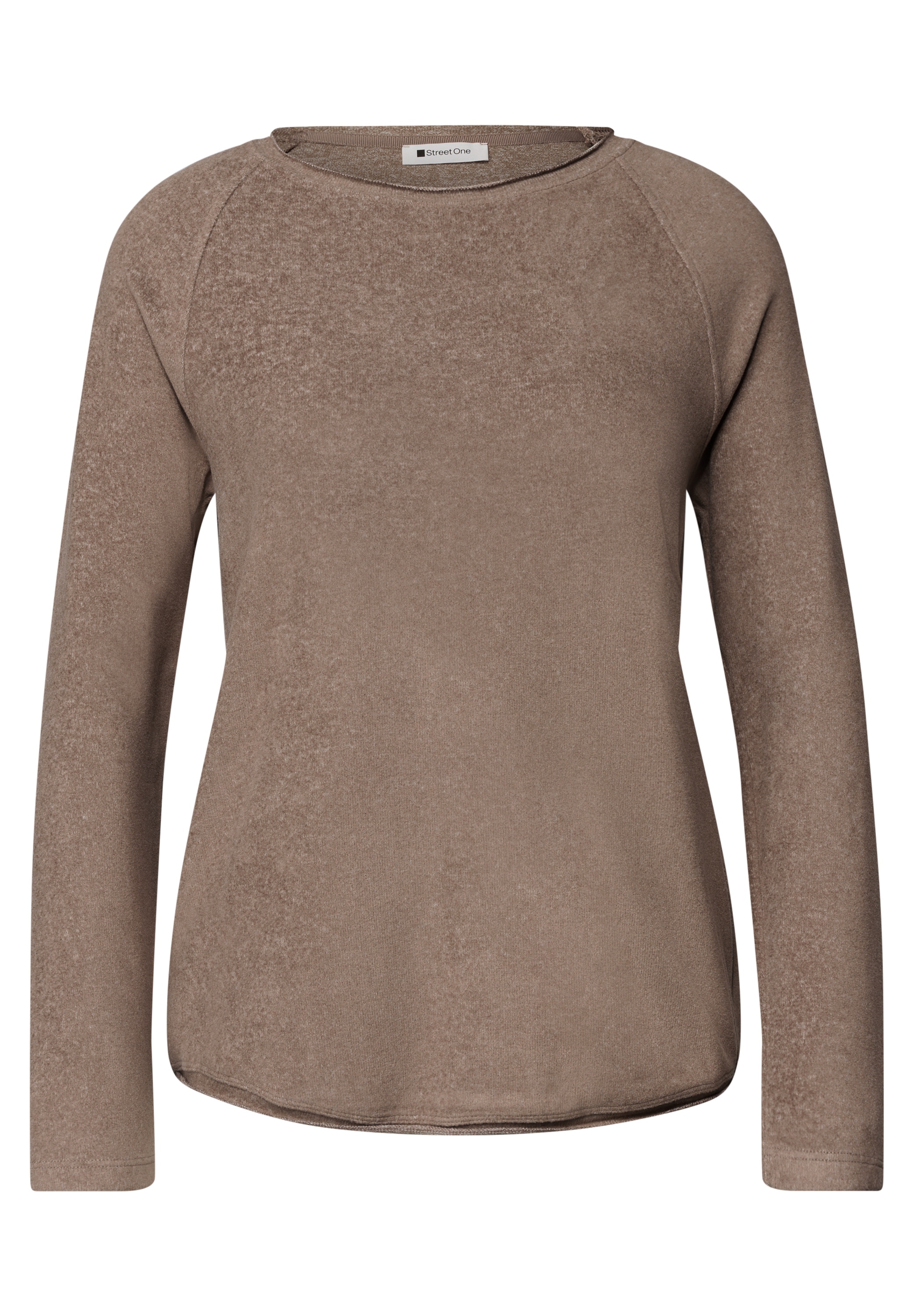 STREET ONE Langarmshirt aus softem Materialmix