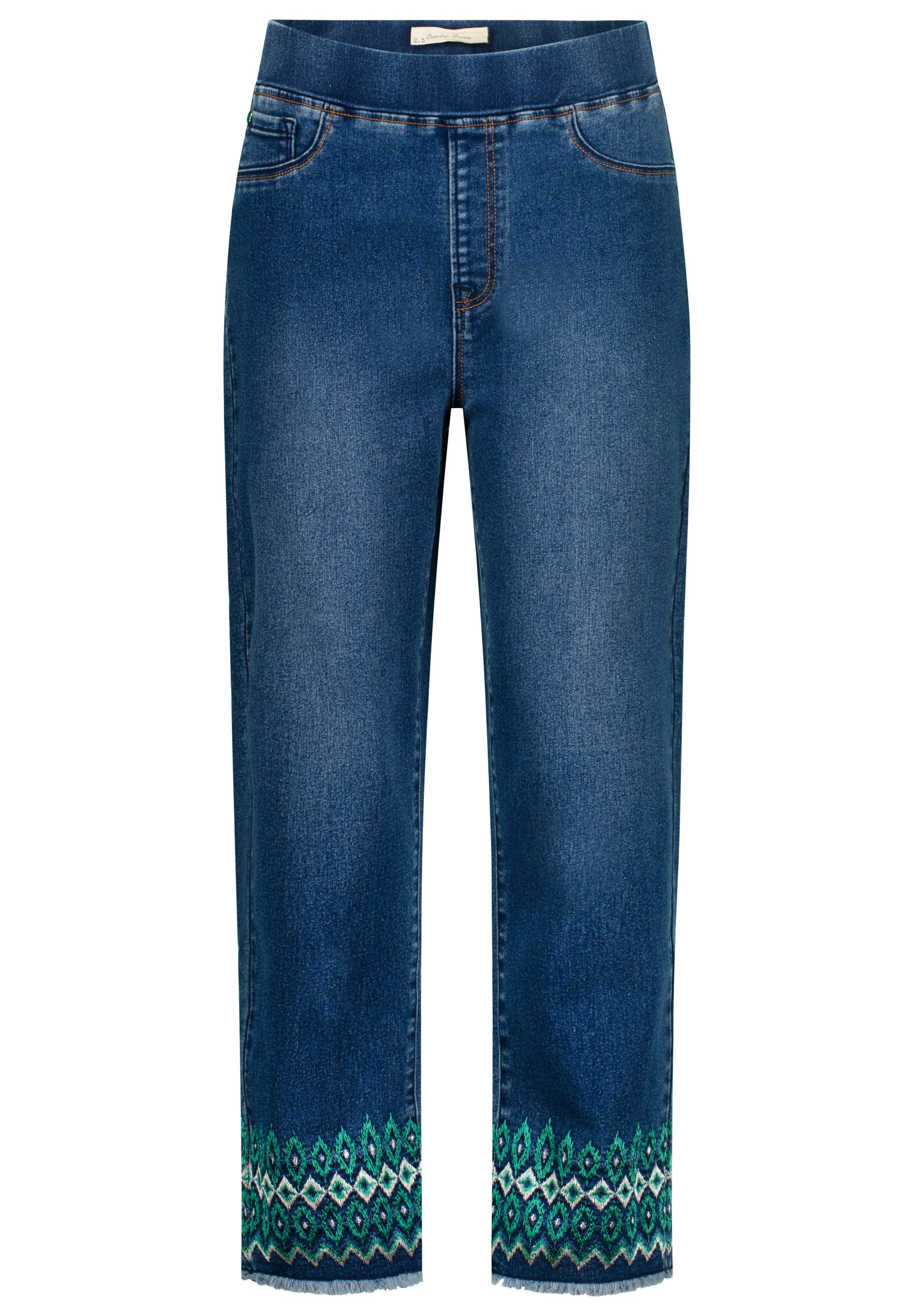 modischen Bequeme Stick-Details | mit October bestellen BAUR Jeans,