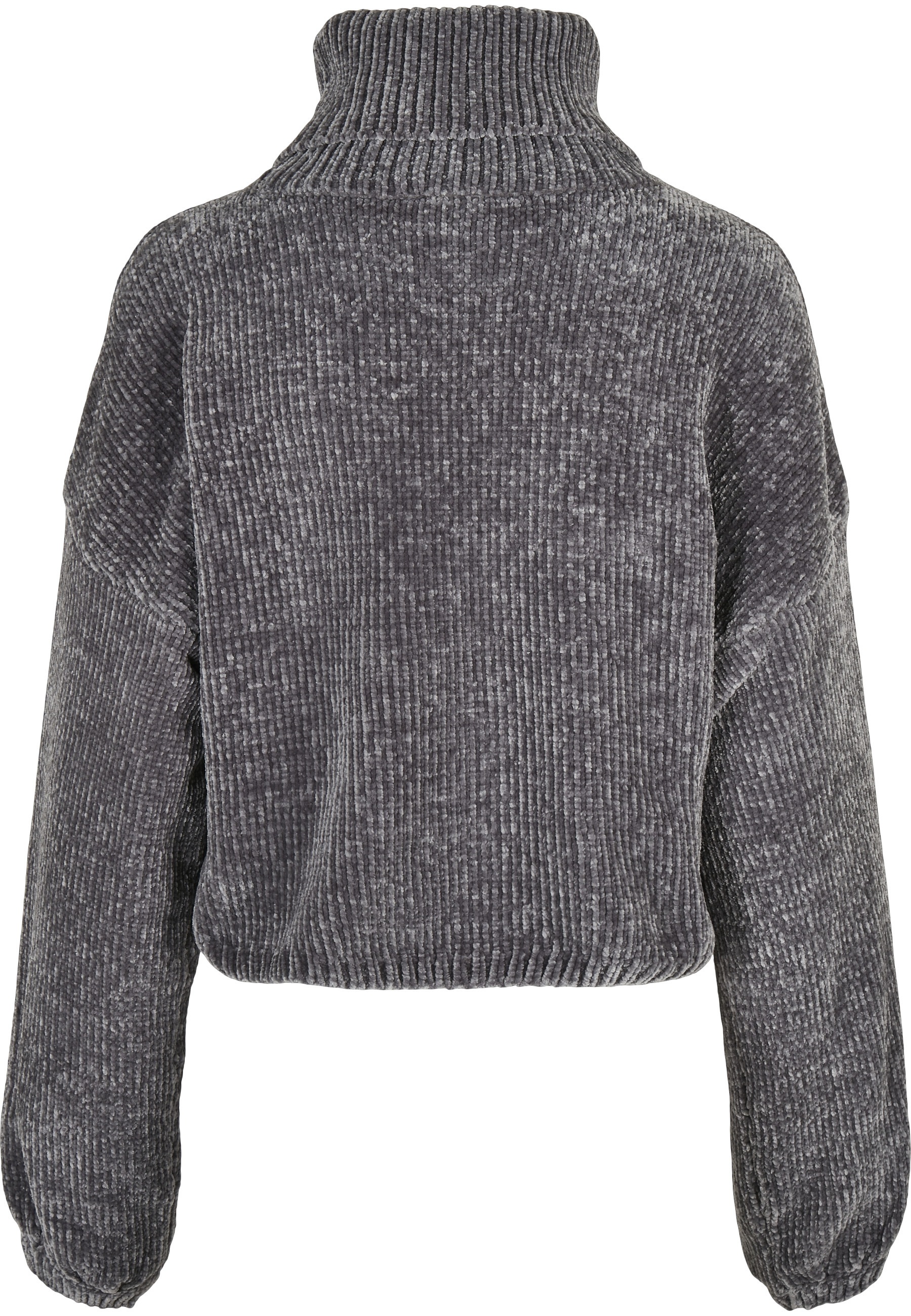 URBAN CLASSICS Sweatshirt »Urban Classics Damen Ladies Short Chenille Turtleneck Sweater«, 1 Stk.
