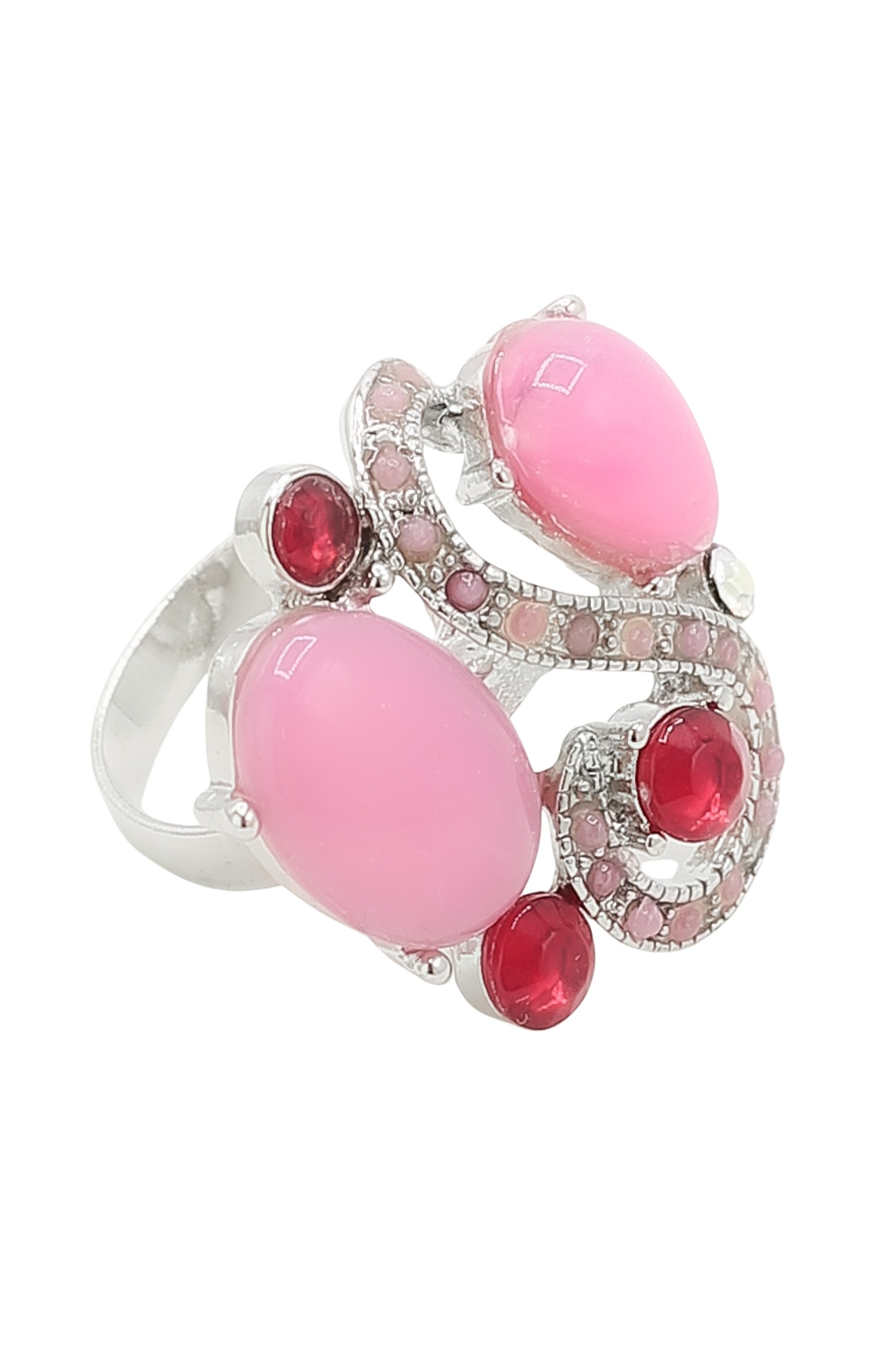 Fingerring "Sissi", pink, COLLEZIONE ALESSANDRO, Fingerringe, Damen, Messing, Fingerring