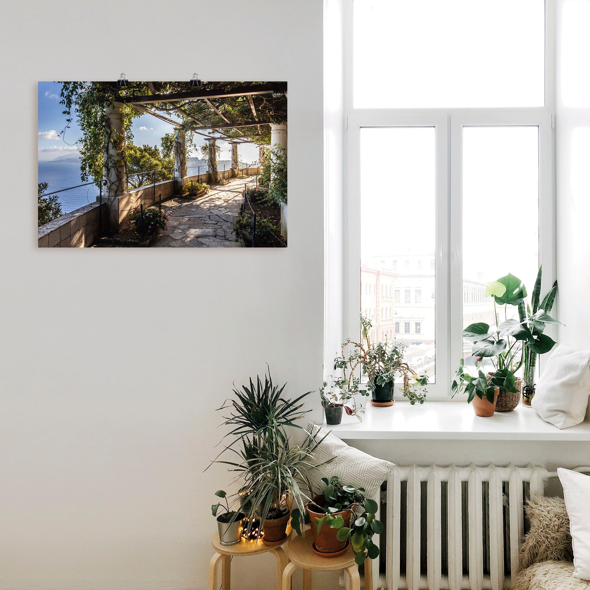 Artland Wandbild "Garten der Villa San Michele auf Capri" Gebäude 1 Stk. tl günstig online kaufen