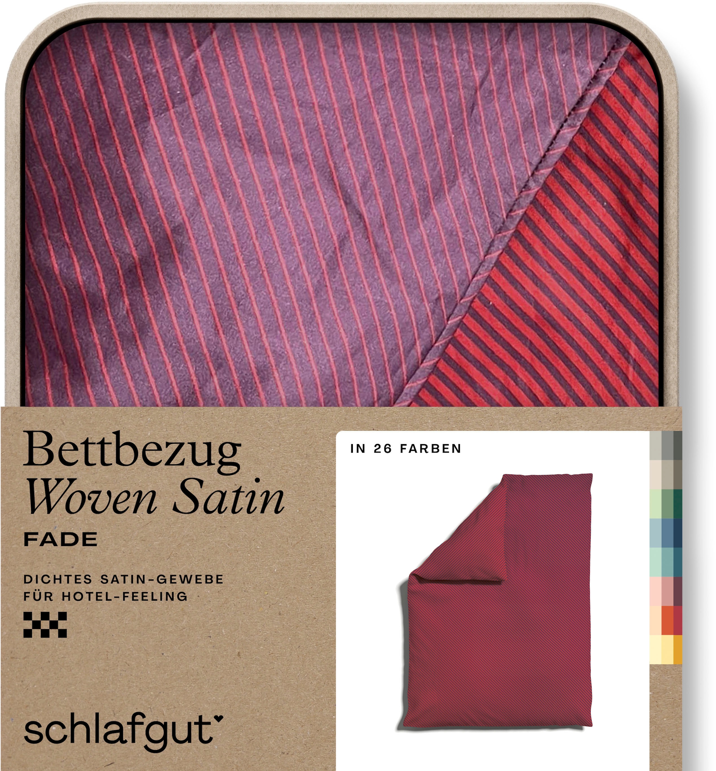 Schlafgut Bettbezug "Woven Satin Fade mit feinen Streifen" mit Farbverlauf, günstig online kaufen