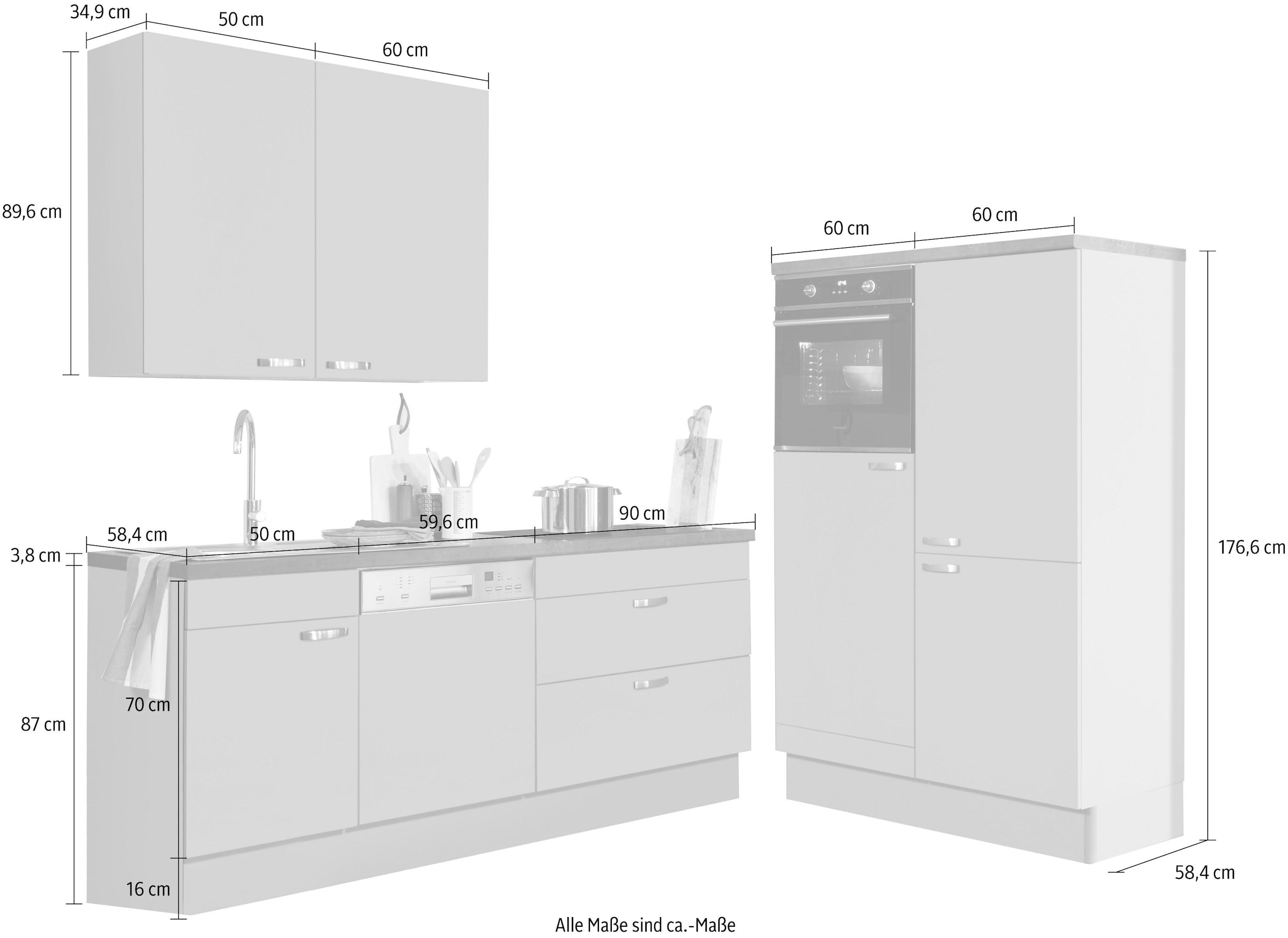 »Cara«, OPTIFIT Küchenzeile BAUR cm kaufen 320 und | mit Vollauszügen Breite Soft-Close-Funktion,