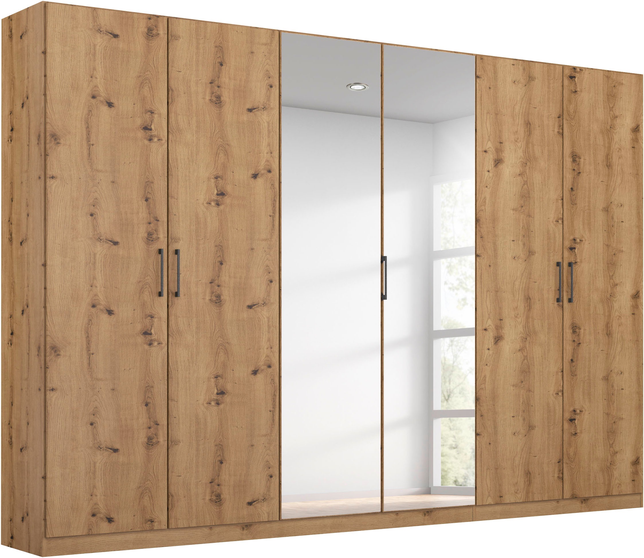 rauch Kleiderschrank "Schrank Mehrzweckschrank Garderobenschrank Schlafzimmer Möbel THOR" 3 verschiedene Ausstattungen BASIC/CLASSIC/PREMIUM (inkl. SOFT-CLOSE), mit farblich passenden, modernen Metallgriffen MADE IN GERMANY