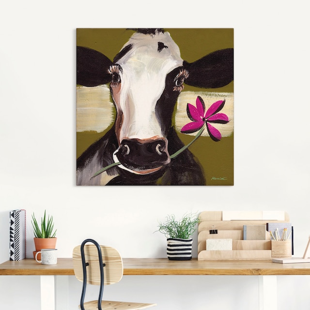 Artland Wandbild »Glückliche Kuh I«, Haustiere, (1 St.), als Alubild,  Leinwandbild, Wandaufkleber oder Poster in versch. Größen bestellen | BAUR