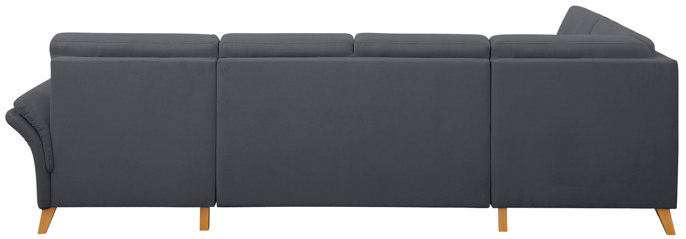 Wohnlandschaft HOME AFFAIRE "Westerland U-Form", grau, B:303cm H:90cm T:213cm, 100% Polyester, Sofas, Wohnlandschaft, Federkern, wahlweise Bettfunktion, Stauraum und Armlehn-Verstellung 3