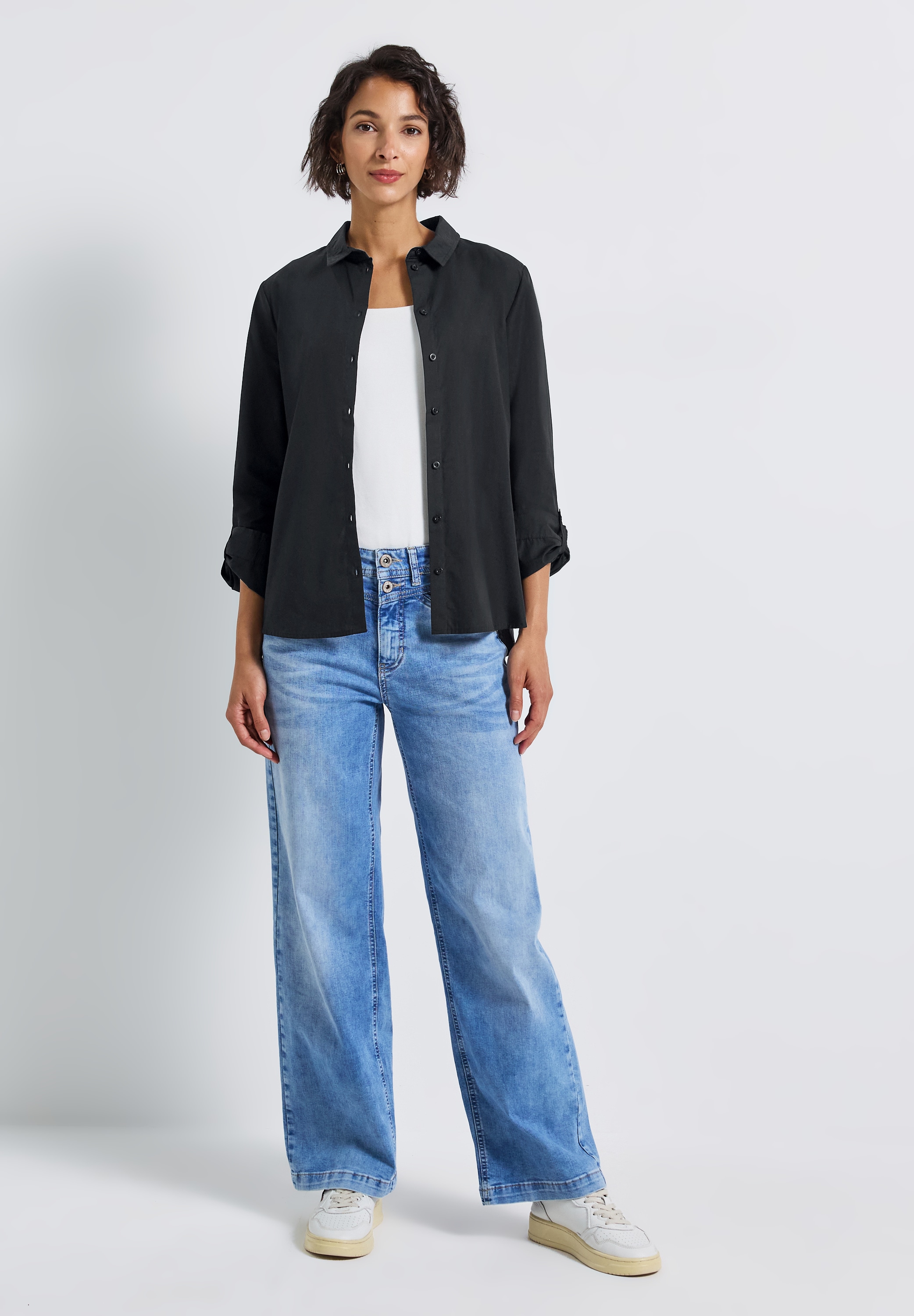 STREET ONE Hemdbluse, aus reiner Baumwolle