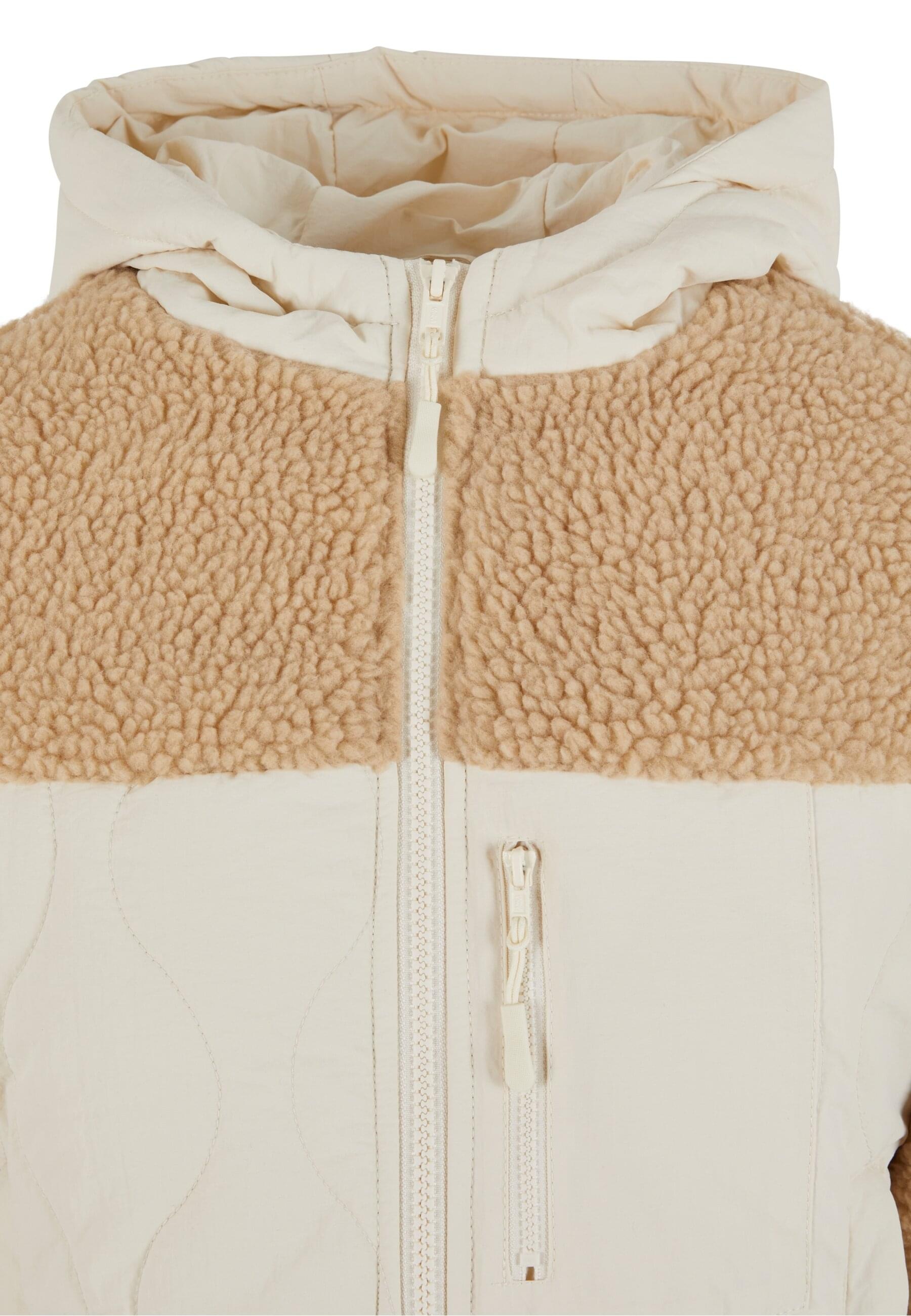 URBAN CLASSICS Allwetterjacke »Urban Classics Ladies Sherpa Crinkle Nylon Mix Jacket«, (1 St.), ohne Kapuze