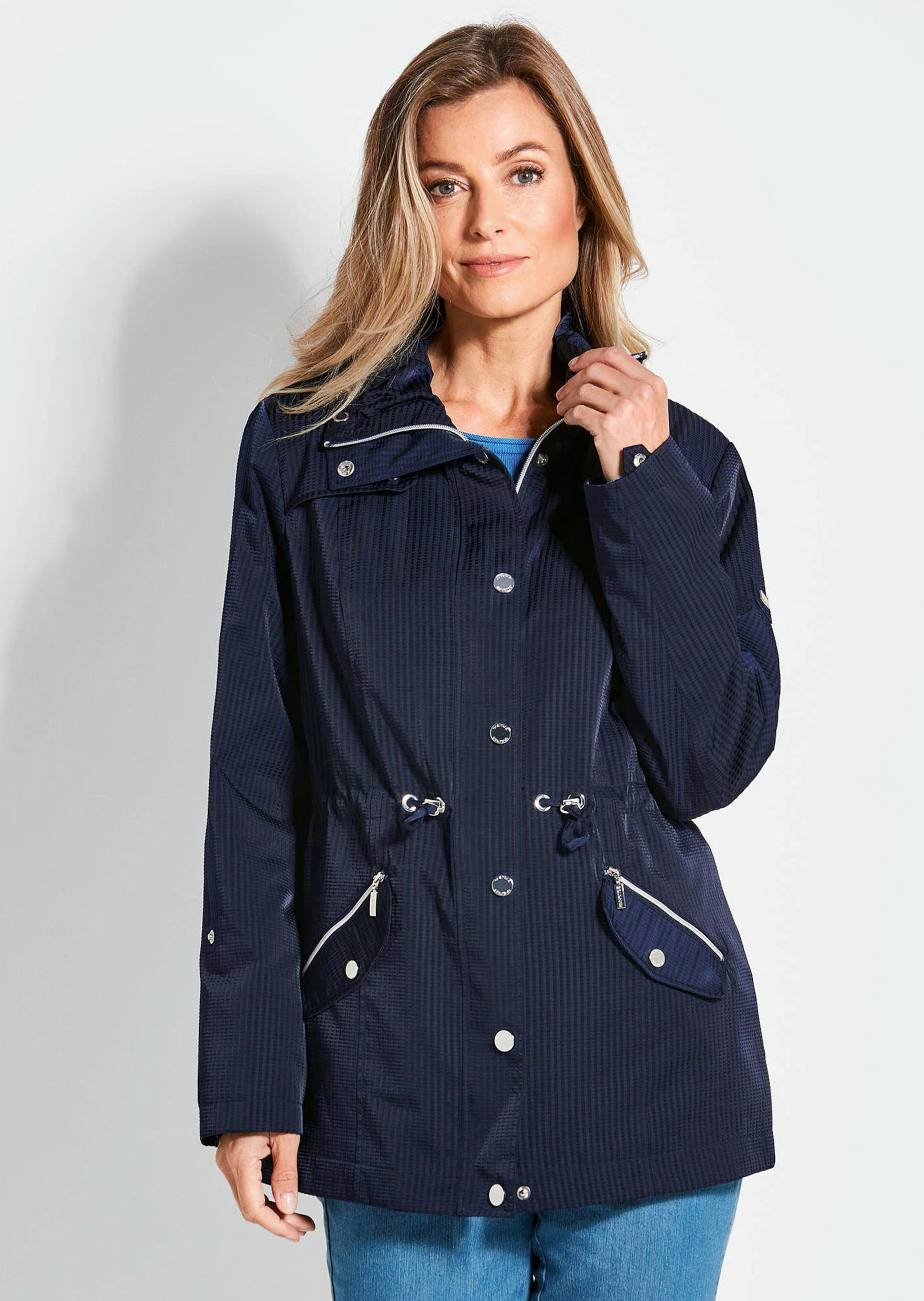 GOLDNER Blouson »Jacke Longjacke aus fein strukturierter Ware«