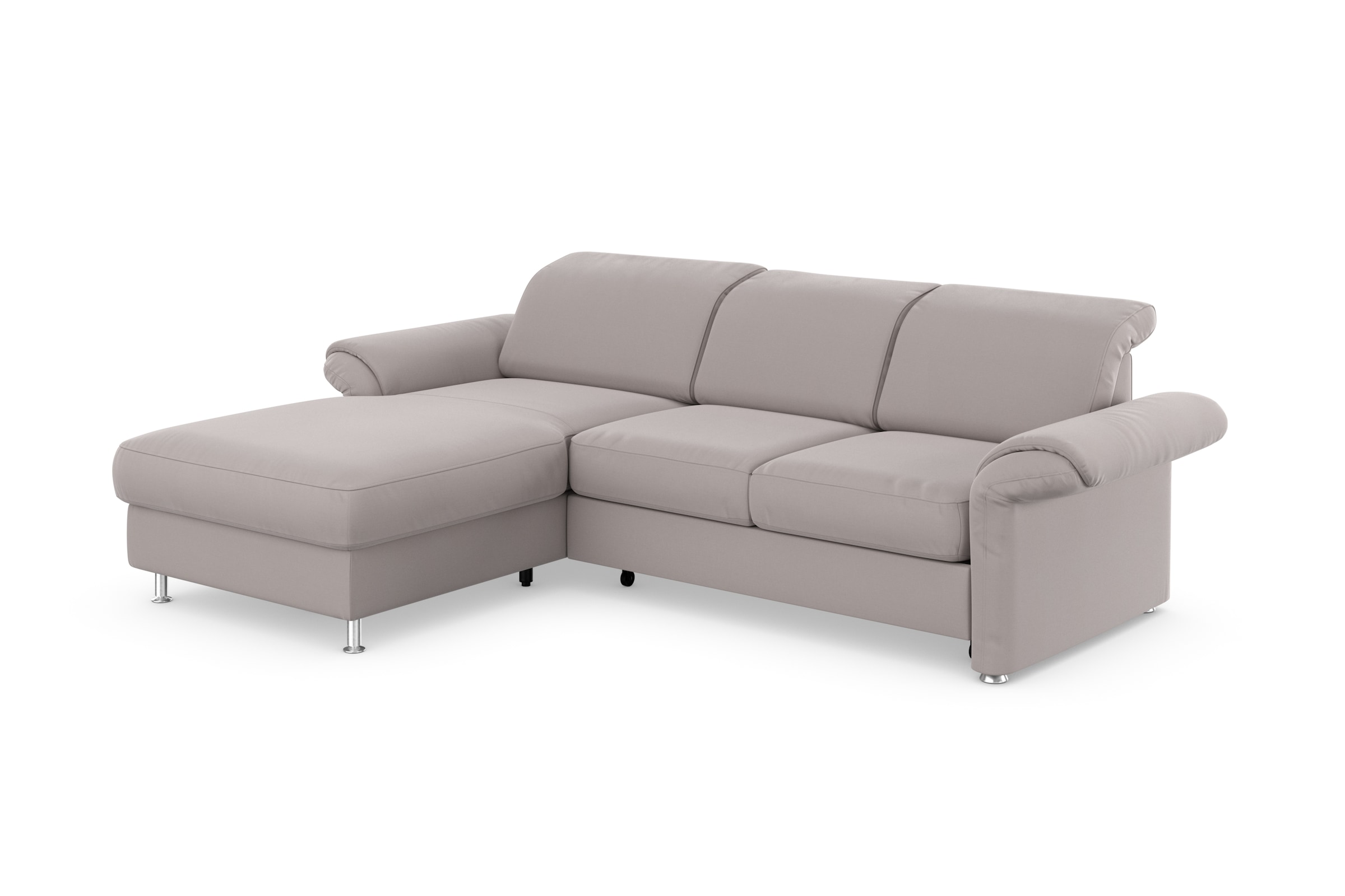 sit&more Ecksofa »Apulia L-Form«, wahlweise Bettfunktion, Bettkasten und Kopf- und Armteilverstellung